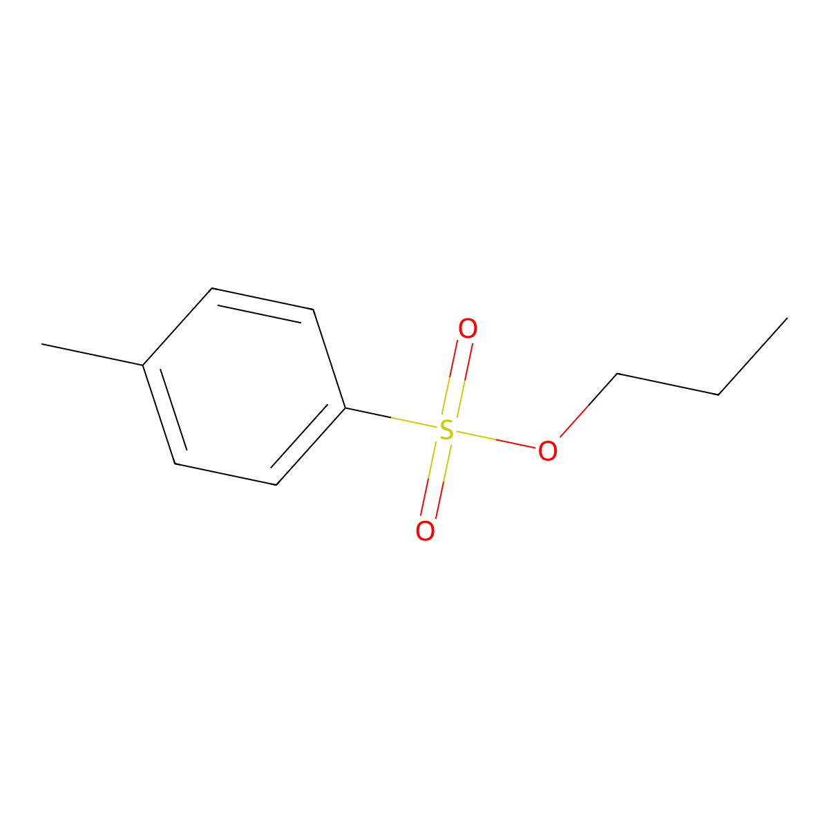 Propyl p-toluenesulfonate molecular structure, CAS 599-91-7