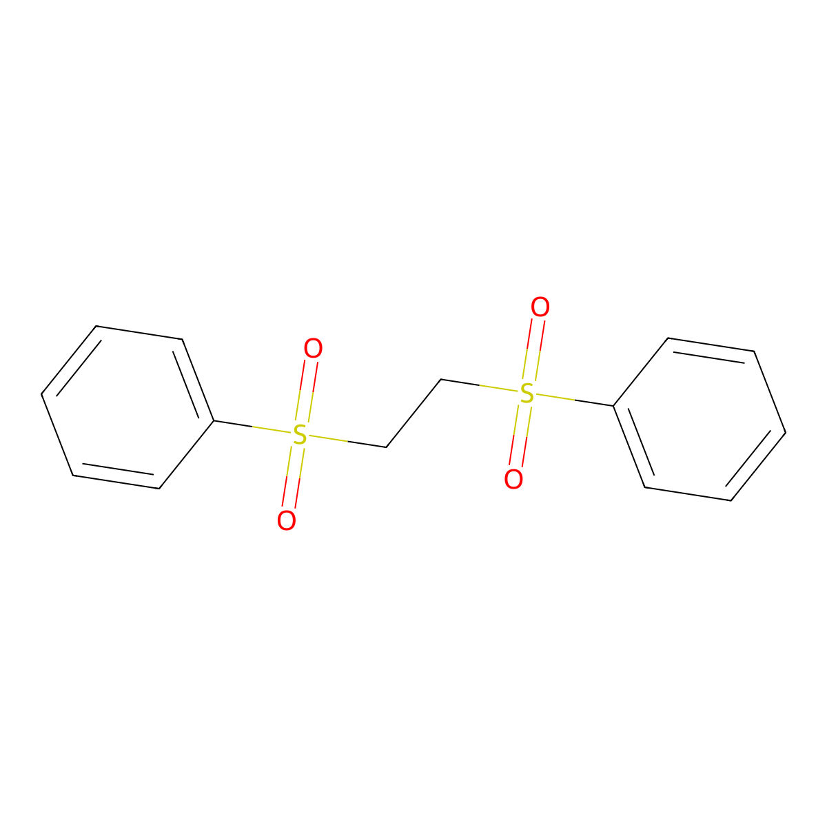 1,1'-(1,2-Ethanediylbis(sulfonyl))bis(benzene) molecular structure, CAS 599-94-0