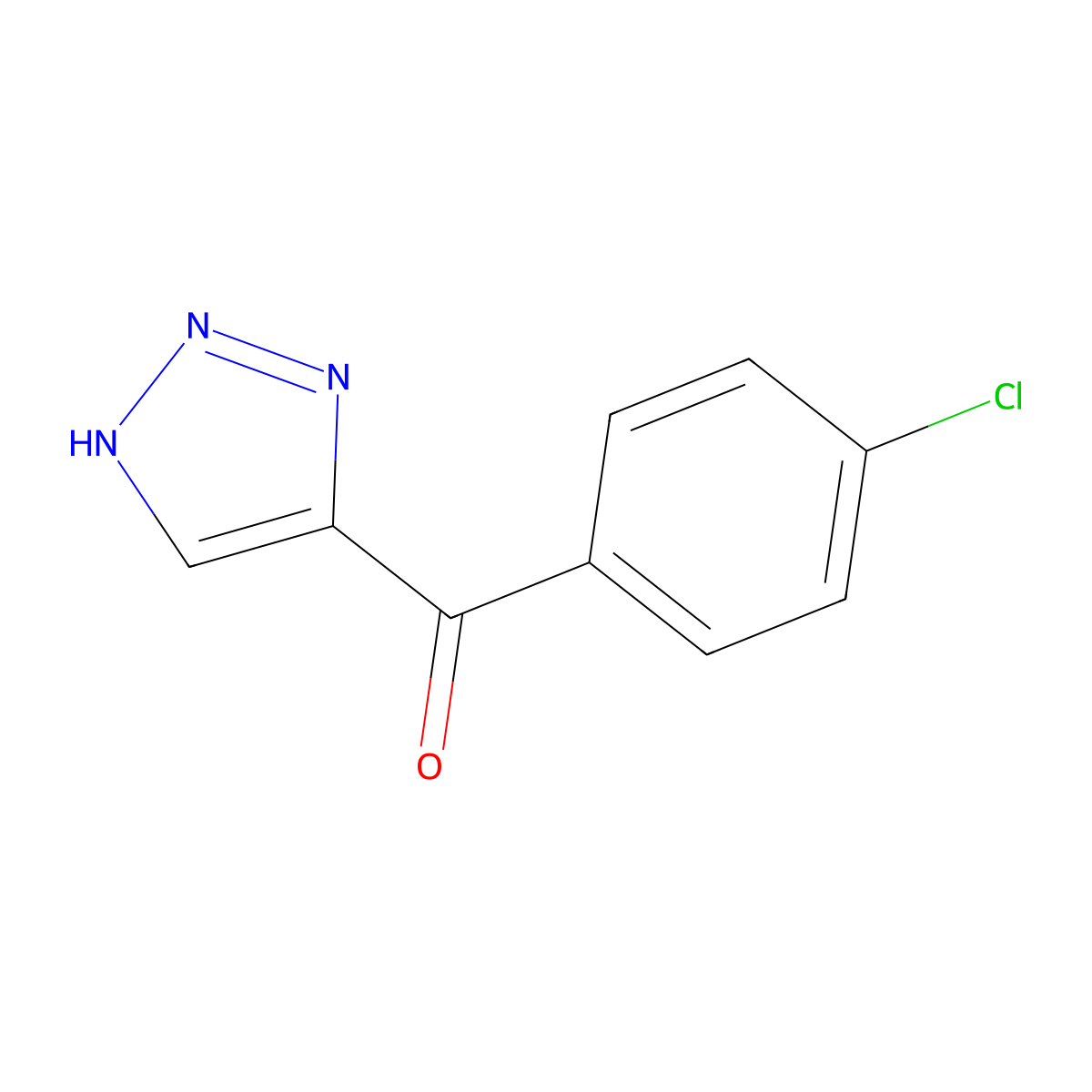 4-(4-Chlorobenzoyl)-1H-1,2,3-triazole molecular structure, CAS 5990-28-3