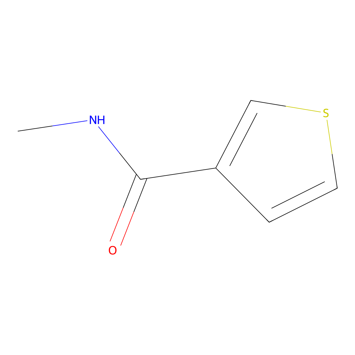 N-methylthiophene-3-carboxamide molecular structure, CAS 59906-38-6