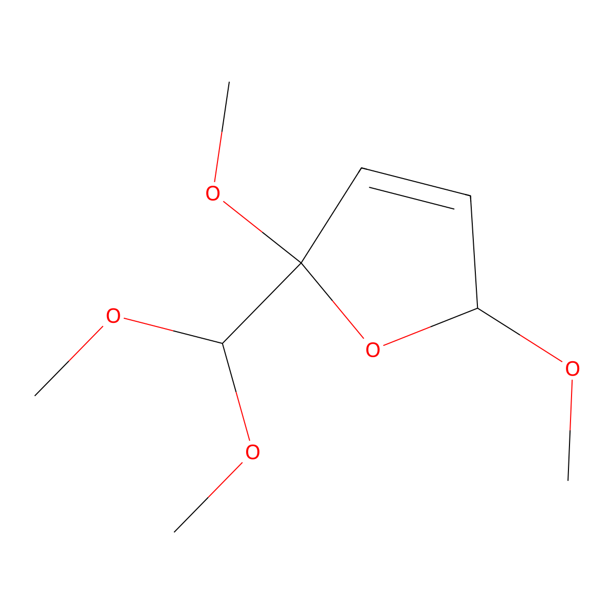 2-(Dimethoxymethyl)-2,5-dihydro-2,5-dimethoxyfuran molecular structure, CAS 59906-91-1