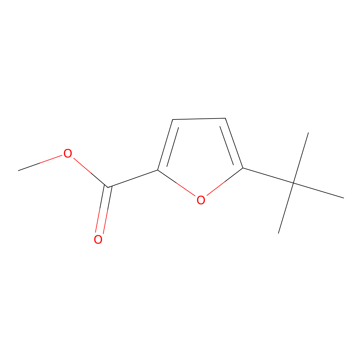 Methyl 5-tert-butylfuran-2-carboxylate molecular structure, CAS 59907-23-2