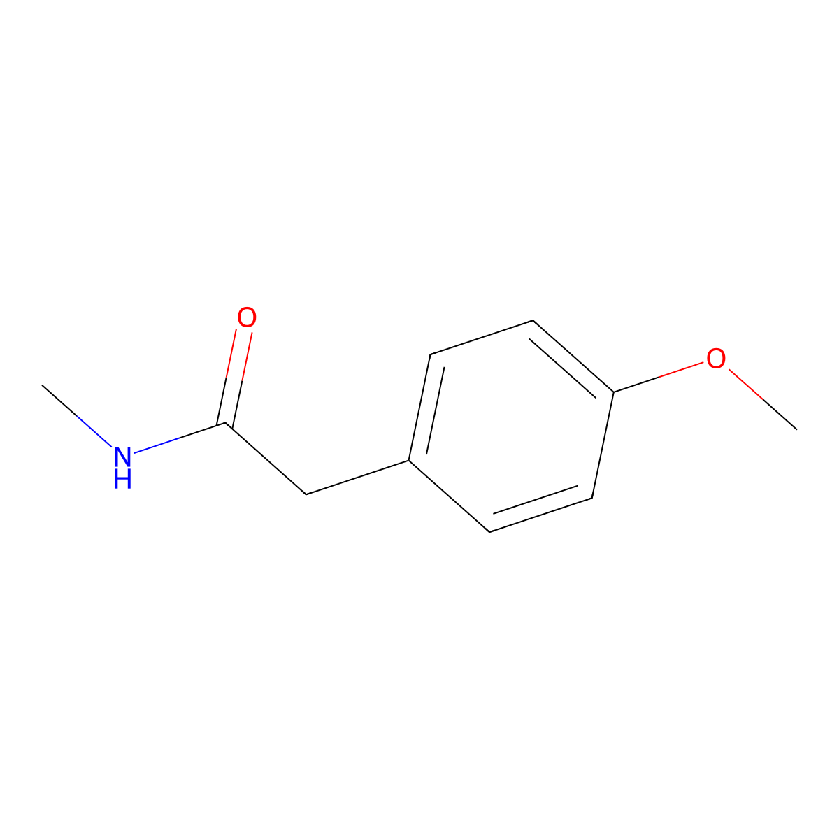2-(4-methoxyphenyl)-N-methylacetamide molecular structure, CAS 59907-36-7