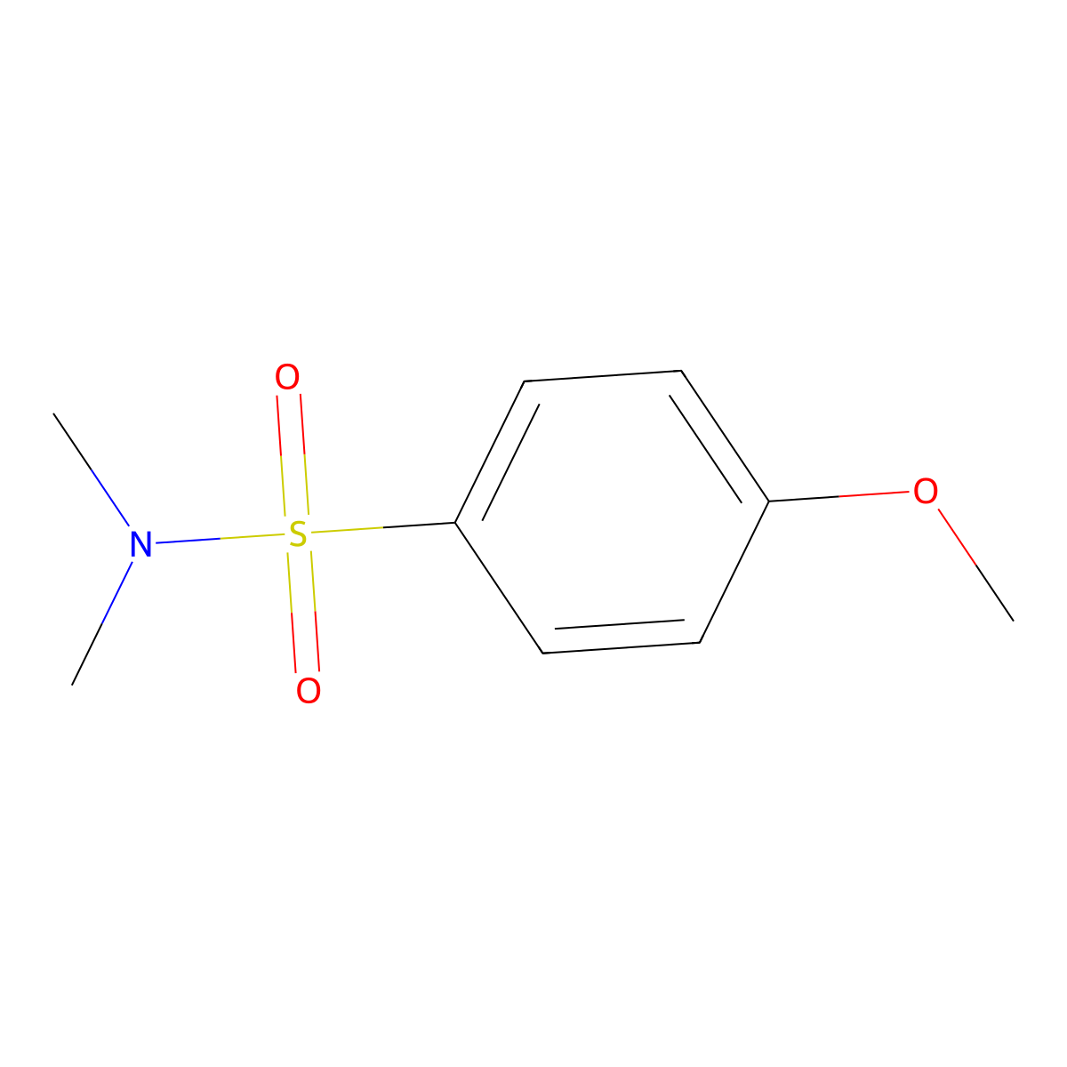 4-methoxy-N,N-dimethylbenzenesulfonamide molecular structure, CAS 59907-37-8