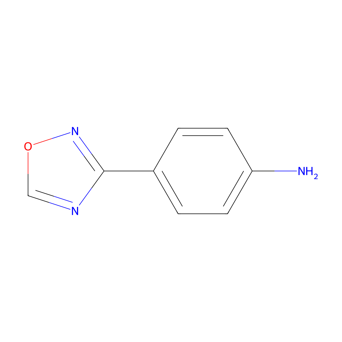 4-(1,2,4-Oxadiazol-3-yl)aniline molecular structure, CAS 59908-70-2