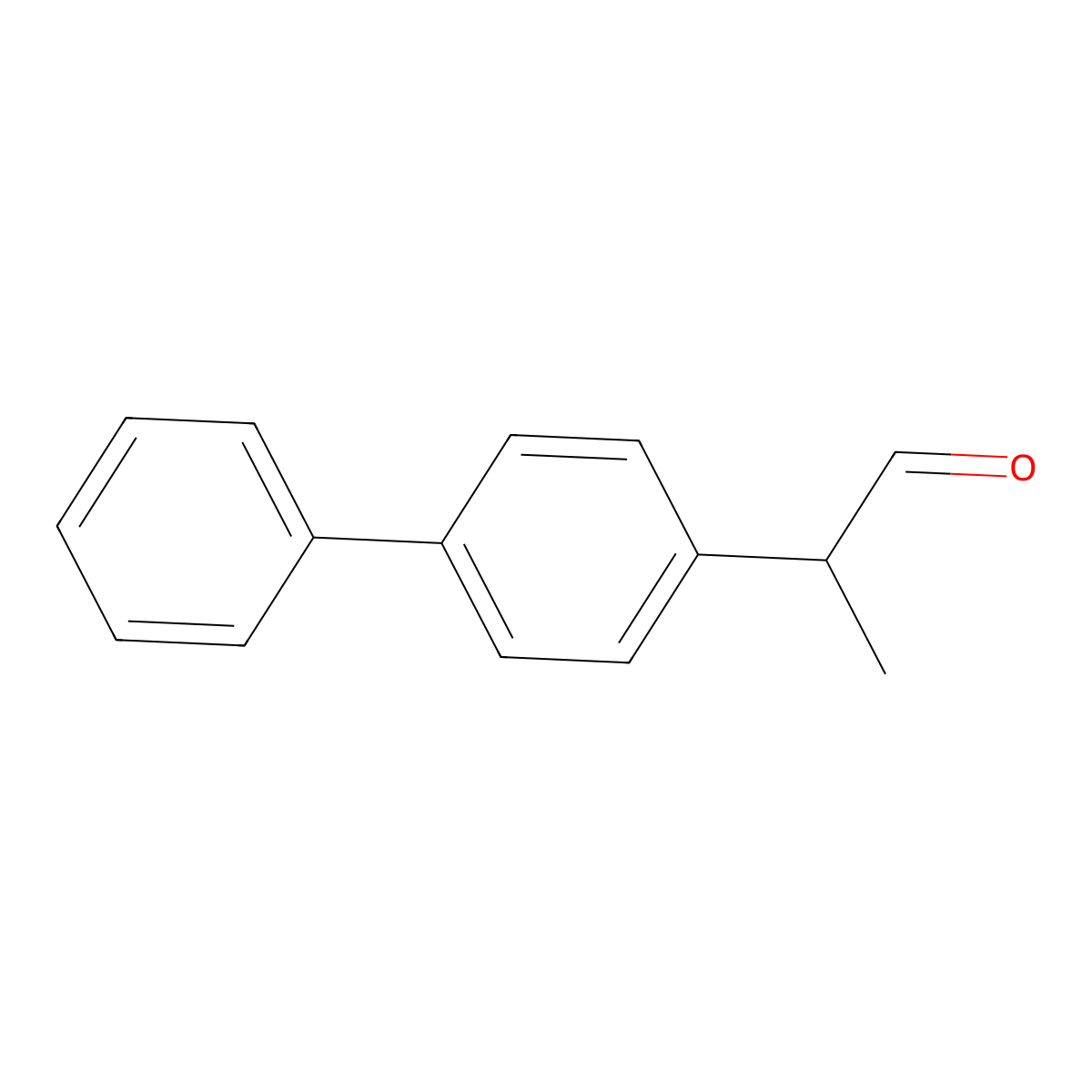 alpha-Methyl(1,1'-biphenyl)-4-acetaldehyde molecular structure, CAS 59908-88-2