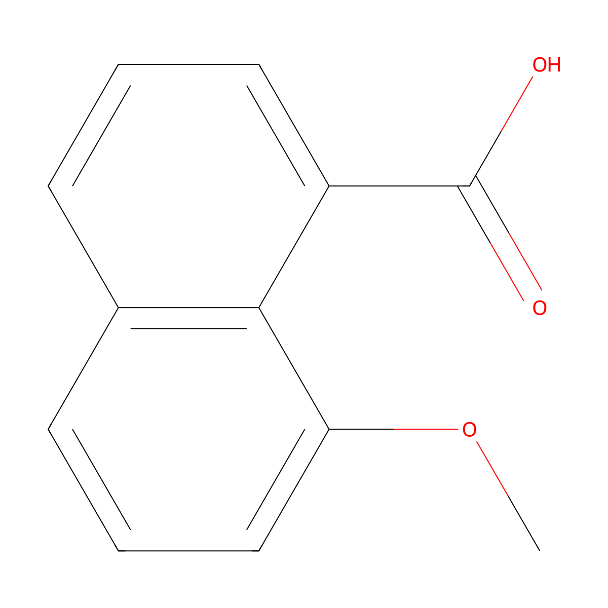 8-Methoxynaphthalene-1-carboxylic acid molecular structure, CAS 5991-56-0