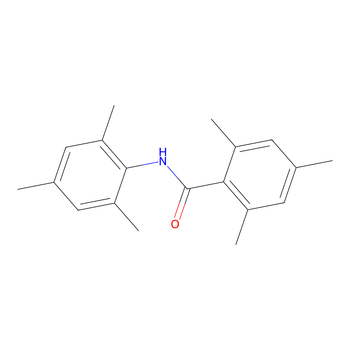 N-mesityl-2,4,6-trimethylbenzamide molecular structure, CAS 5991-89-9