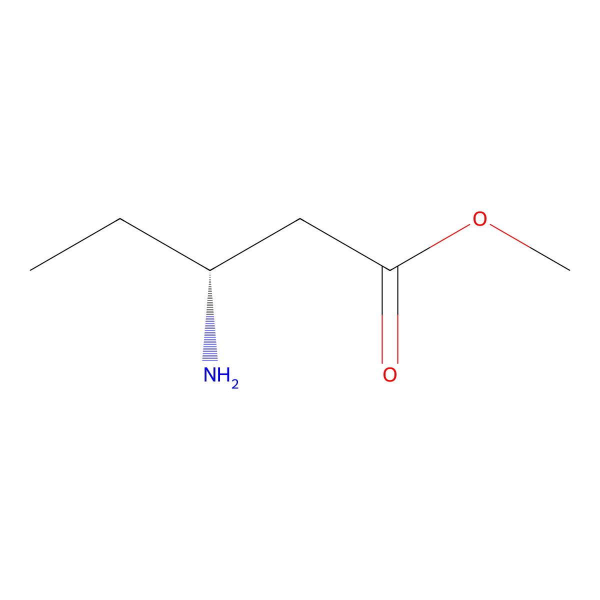 Methyl (3R)-3-aminopentanoate molecular structure, CAS 599149-16-3