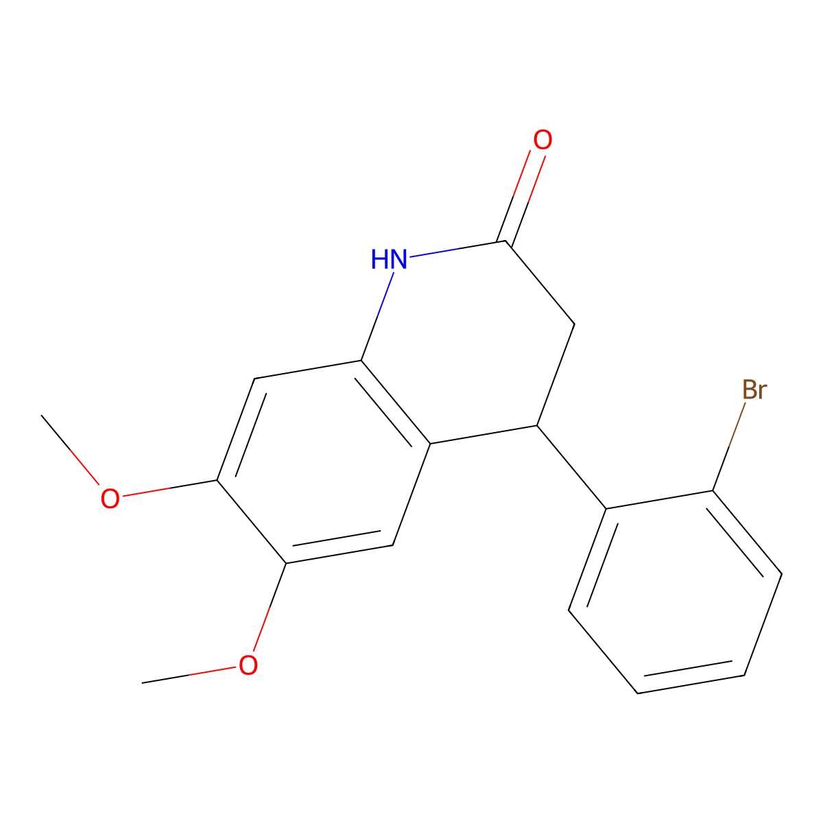 4-(2-bromophenyl)-6,7-dimethoxy-3,4-dihydro-1H-quinolin-2-one molecular structure, CAS 599150-86-4