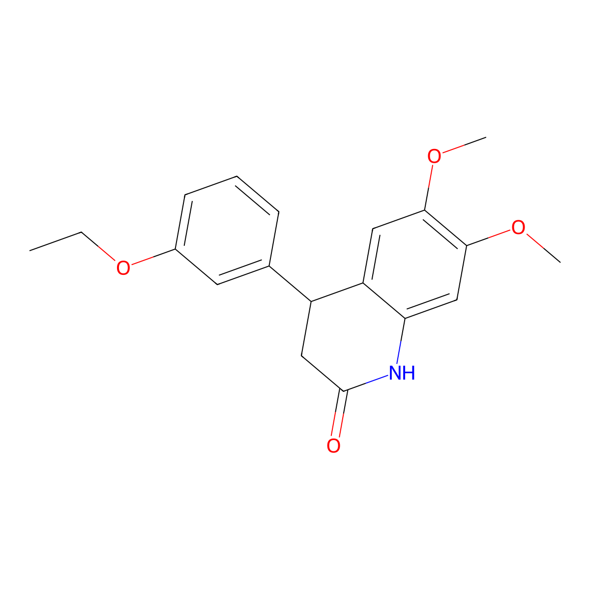 4-(3-ethoxyphenyl)-6,7-dimethoxy-3,4-dihydro-1H-quinolin-2-one molecular structure, CAS 599150-94-4