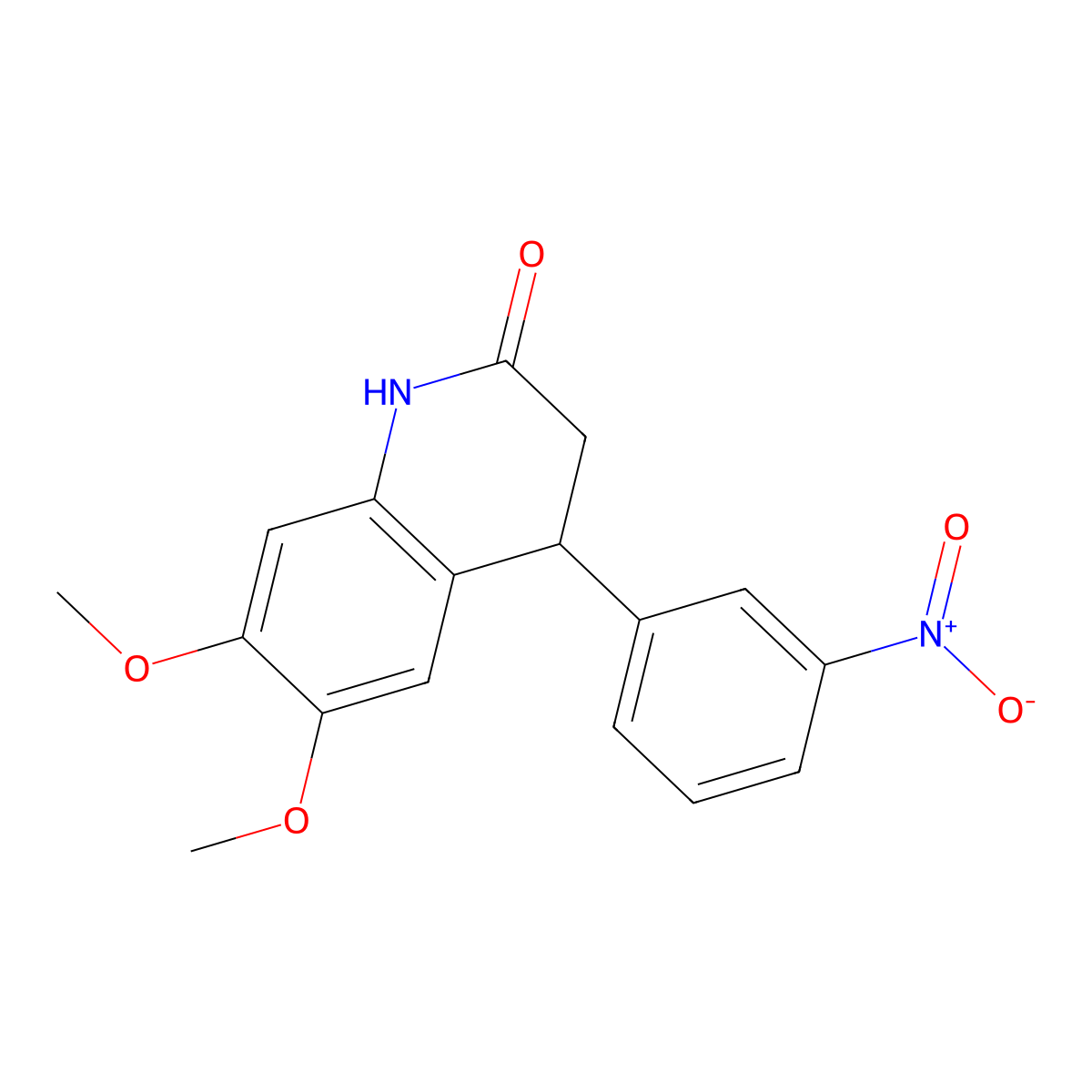6,7-dimethoxy-4-(3-nitrophenyl)-3,4-dihydroquinolin-2(1H)-one molecular structure, CAS 599151-15-2