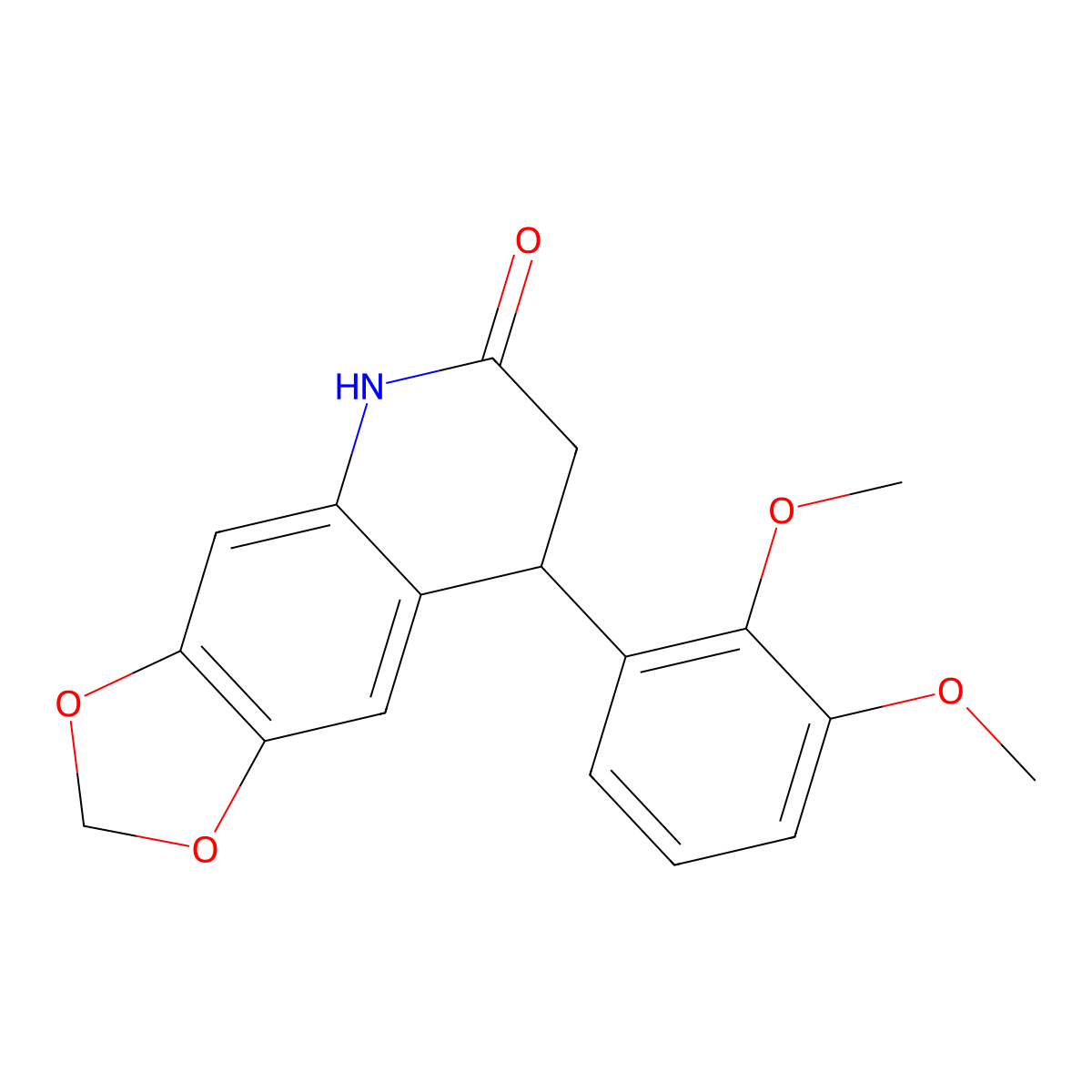 8-(2,3-dimethoxyphenyl)-7,8-dihydro-5H-[1,3]dioxolo[4,5-g]quinolin-6-one molecular structure, CAS 599151-17-4