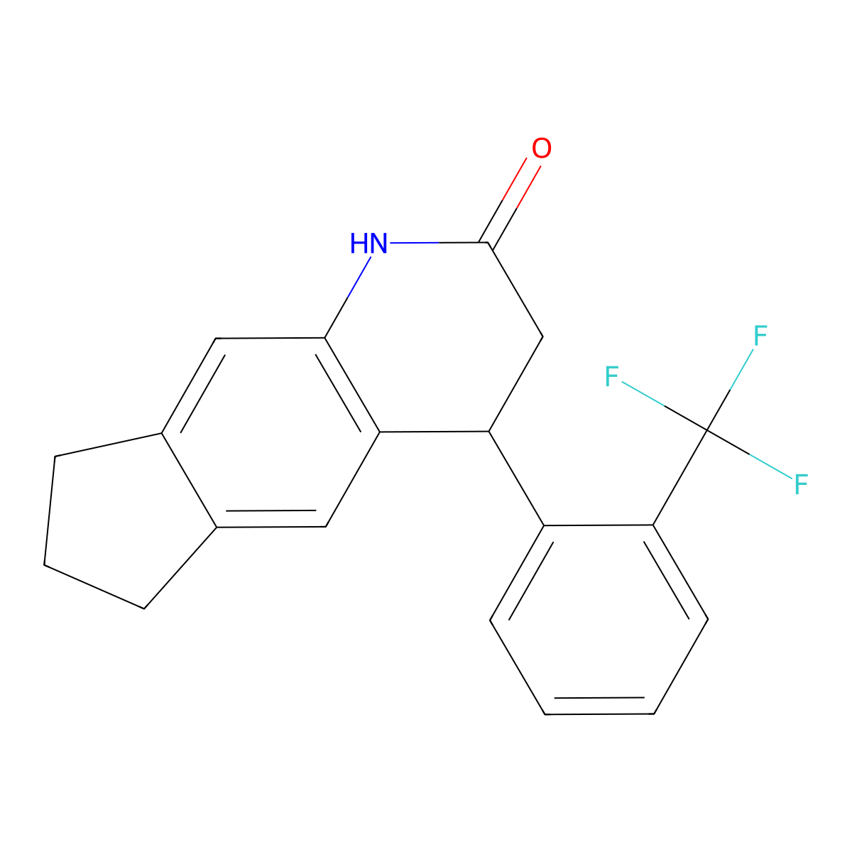 4-[2-(Trifluoromethyl)phenyl]-1,3,4,6,7,8-hexahydrocyclopenta[g]quinolin-2-one molecular structure, CAS 599151-29-8