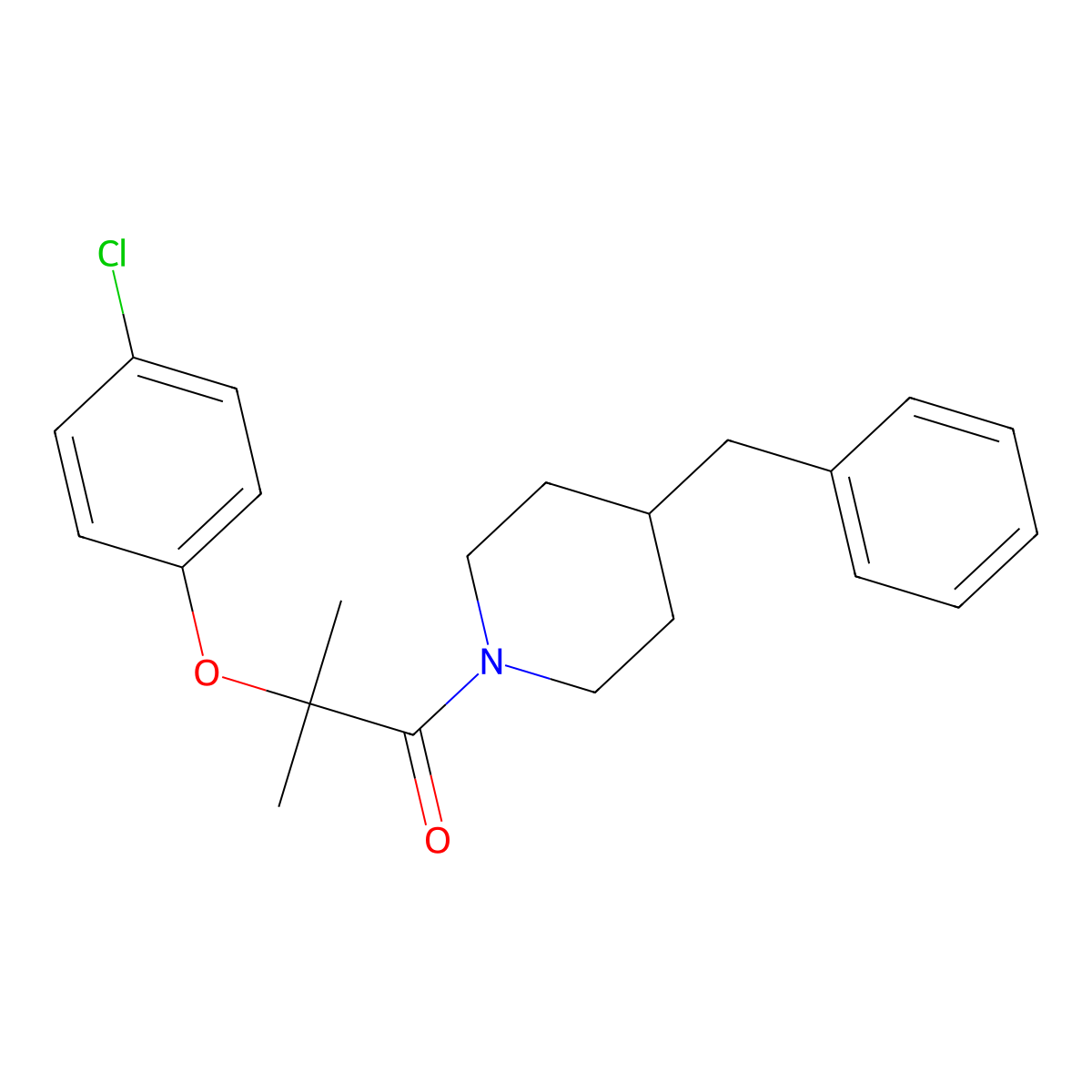 1-(4-Benzylpiperidin-1-yl)-2-(4-chlorophenoxy)-2-methylpropan-1-one molecular structure, CAS 599151-57-2