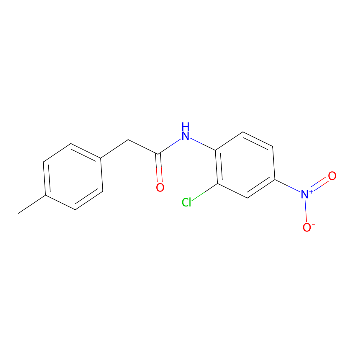 N-(2-chloro-4-nitrophenyl)-2-(4-methylphenyl)acetamide molecular structure, CAS 599161-62-3