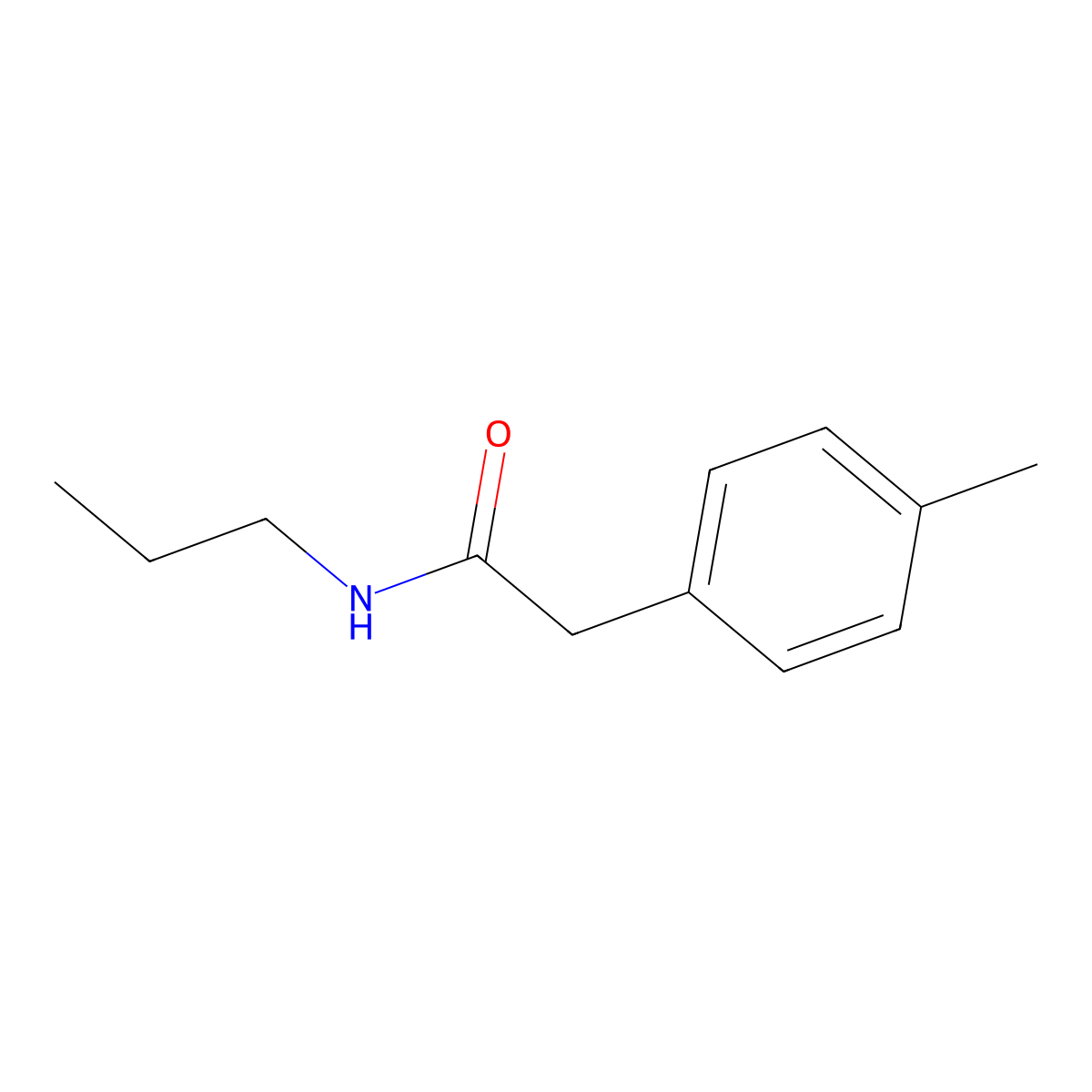 2-(4-methylphenyl)-N-propylacetamide molecular structure, CAS 599162-15-9