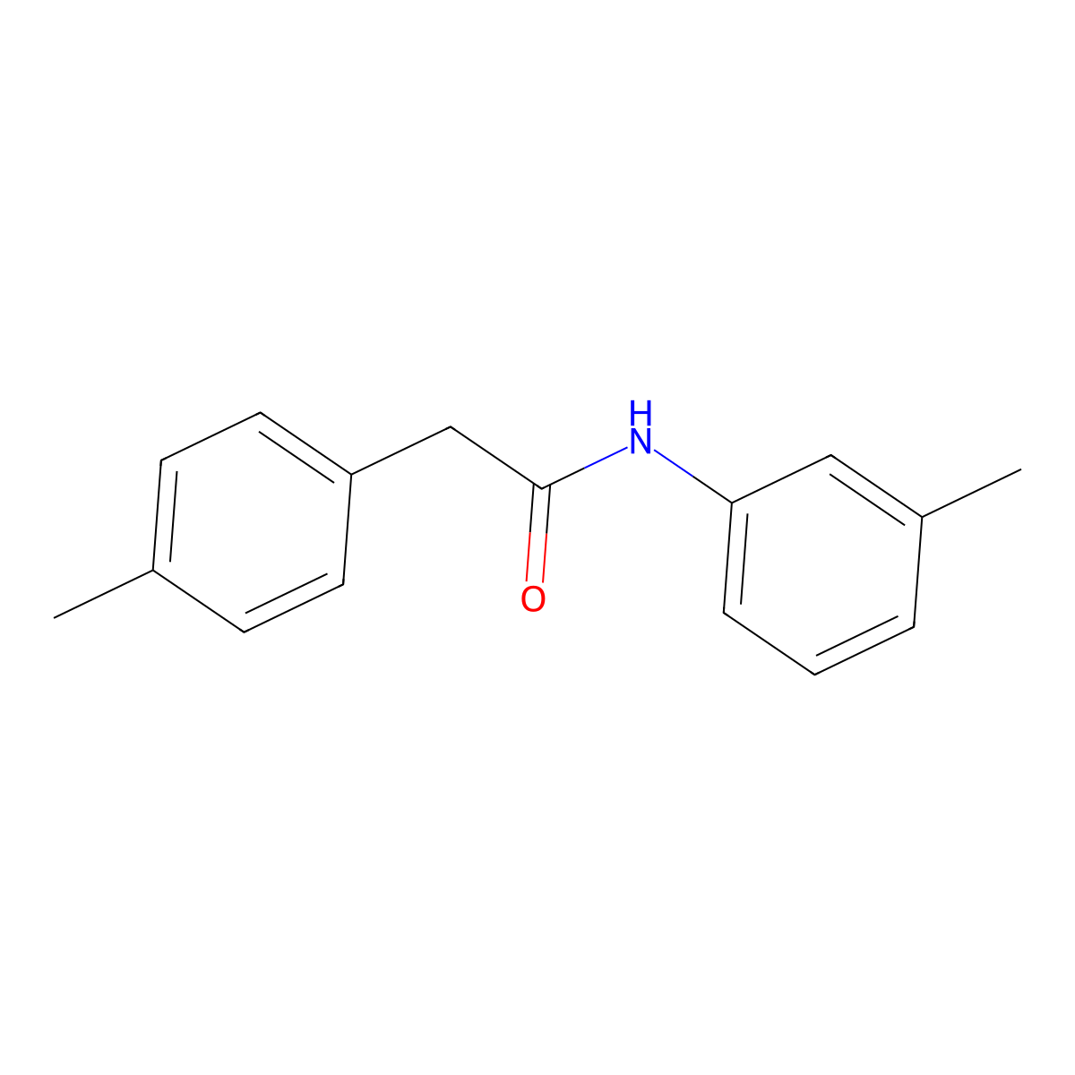 N-(3-methylphenyl)-2-(4-methylphenyl)acetamide molecular structure, CAS 599162-17-1