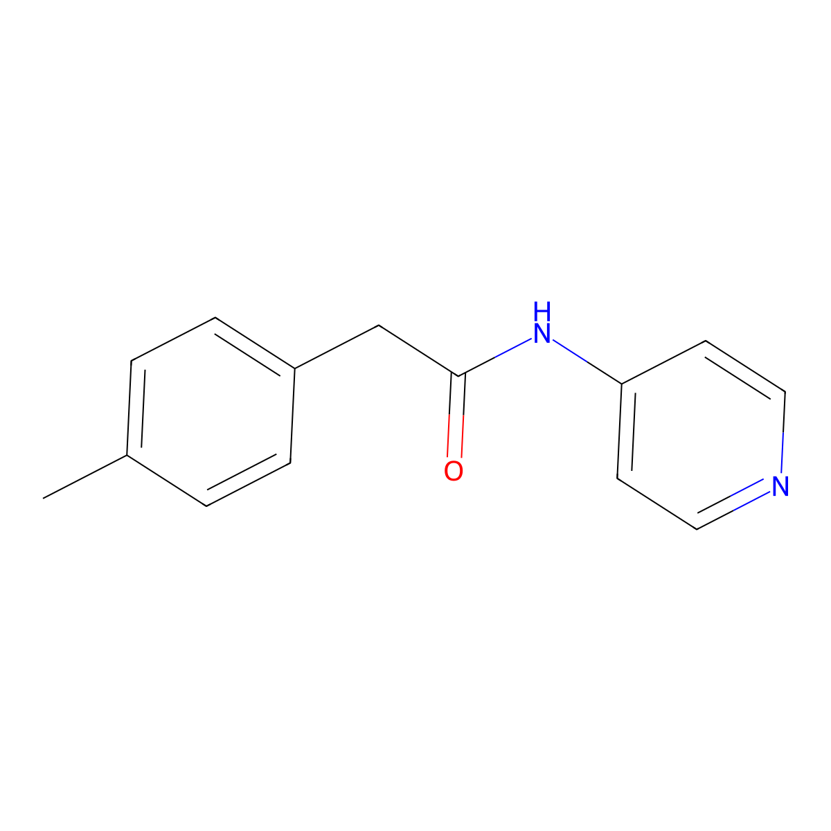 2-(4-methylphenyl)-N-4-pyridinylacetamide molecular structure, CAS 599162-23-9