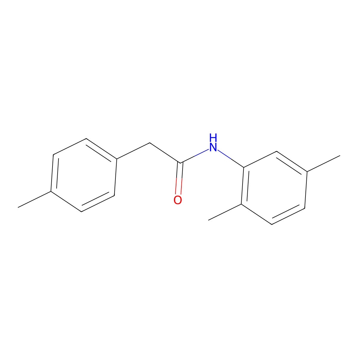 N-(2,5-dimethylphenyl)-2-(4-methylphenyl)acetamide molecular structure, CAS 599162-27-3