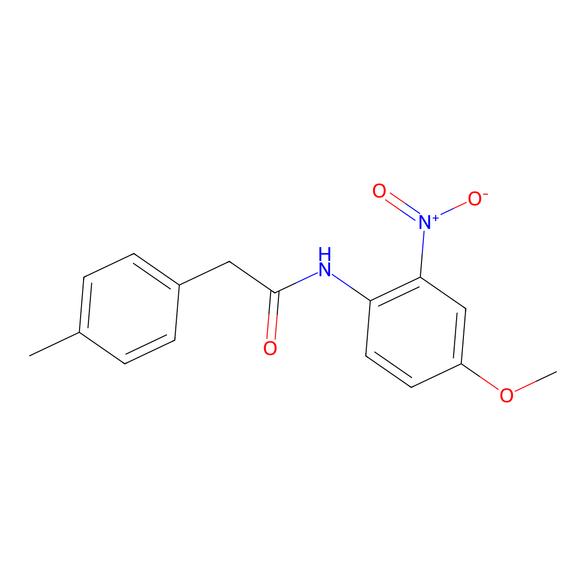 N-(4-methoxy-2-nitrophenyl)-2-(4-methylphenyl)acetamide molecular structure, CAS 599162-31-9