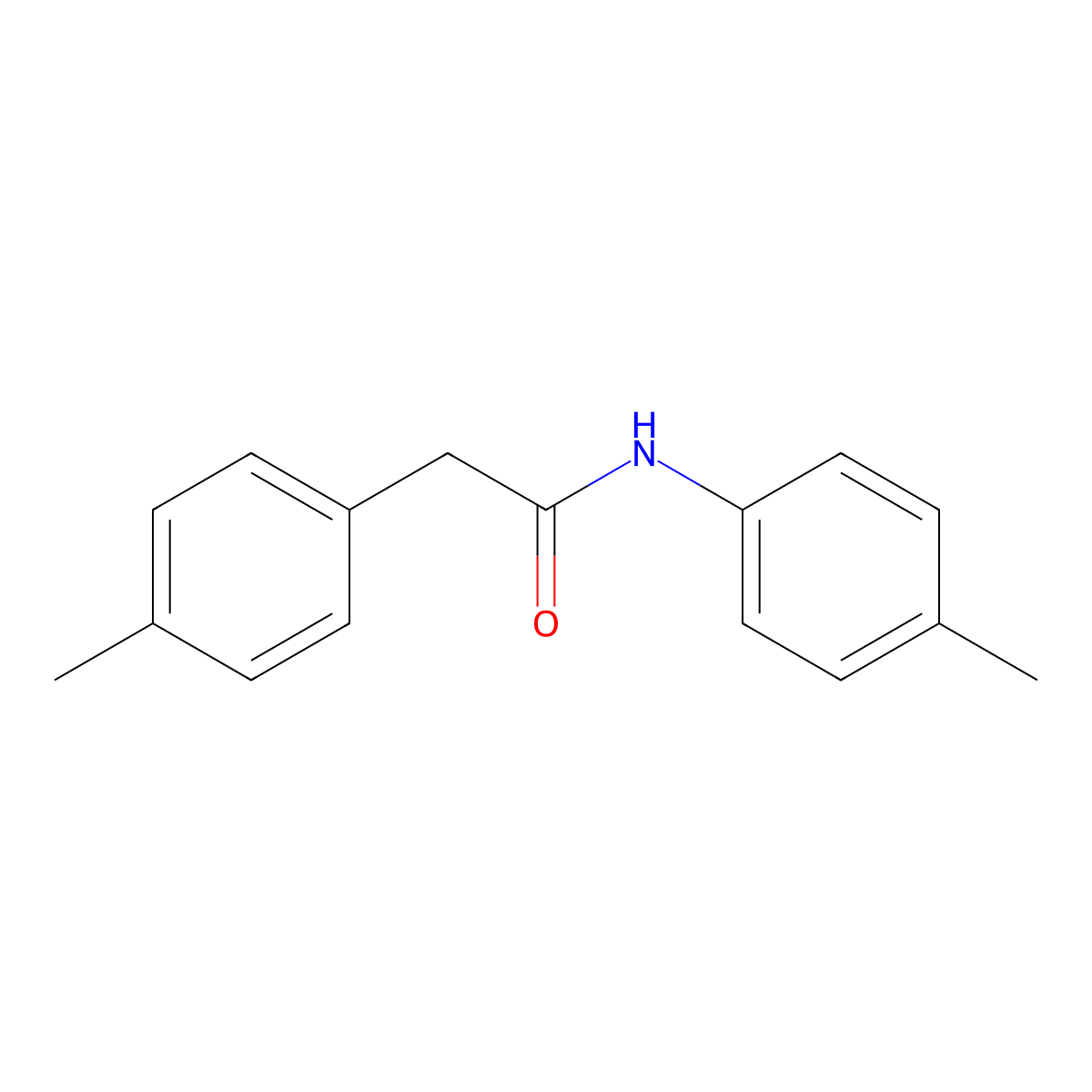 N,2-bis(4-methylphenyl)acetamide molecular structure, CAS 599162-33-1