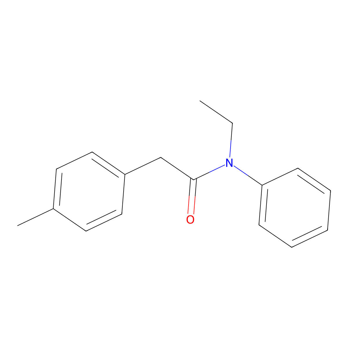 N-ethyl-2-(4-methylphenyl)-N-phenylacetamide molecular structure, CAS 599162-46-6