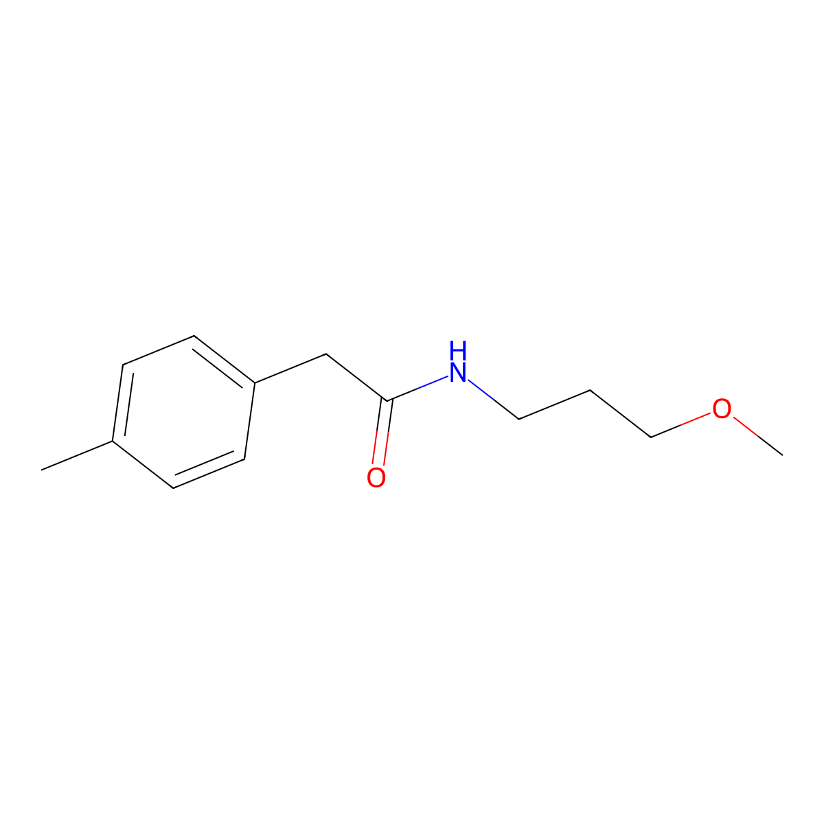 N-(3-methoxypropyl)-2-(4-methylphenyl)acetamide molecular structure, CAS 599162-50-2
