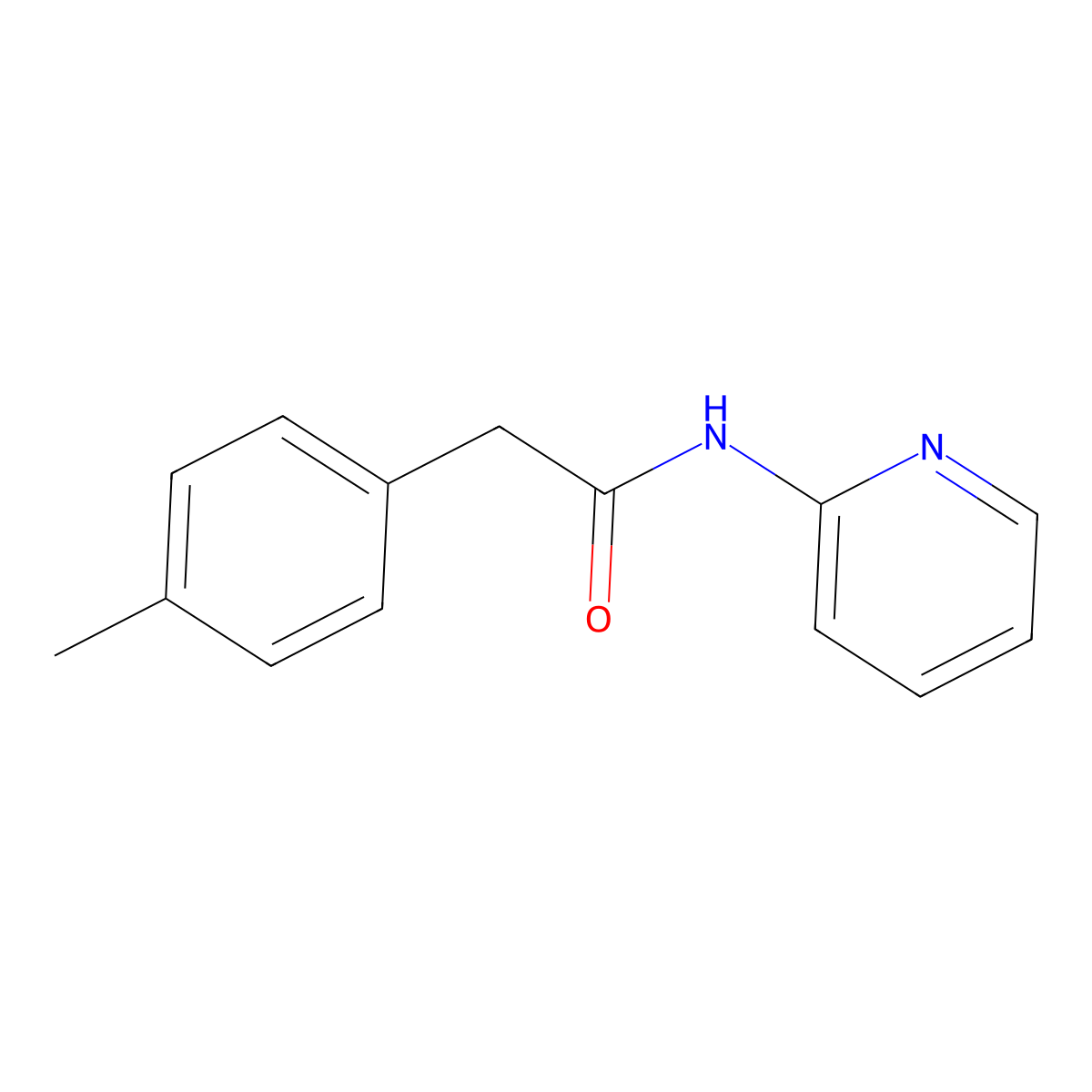 2-(4-methylphenyl)-N-pyridin-2-ylacetamide molecular structure, CAS 599162-66-0