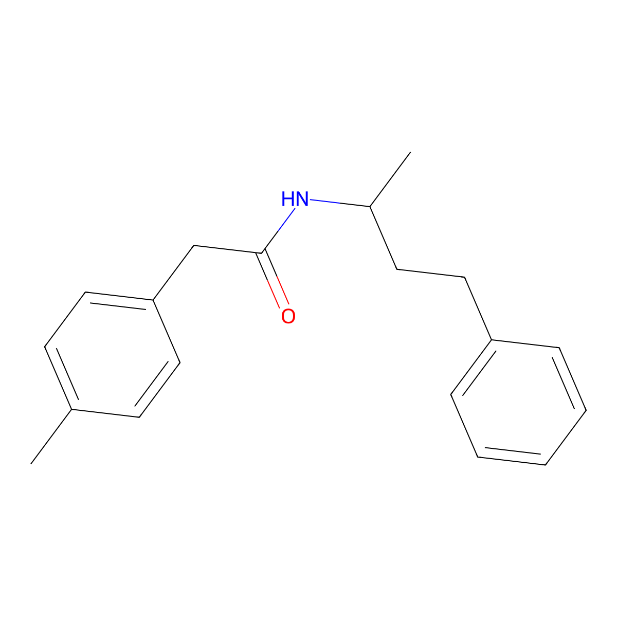 2-(4-methylphenyl)-N-(4-phenylbutan-2-yl)acetamide molecular structure, CAS 599163-16-3