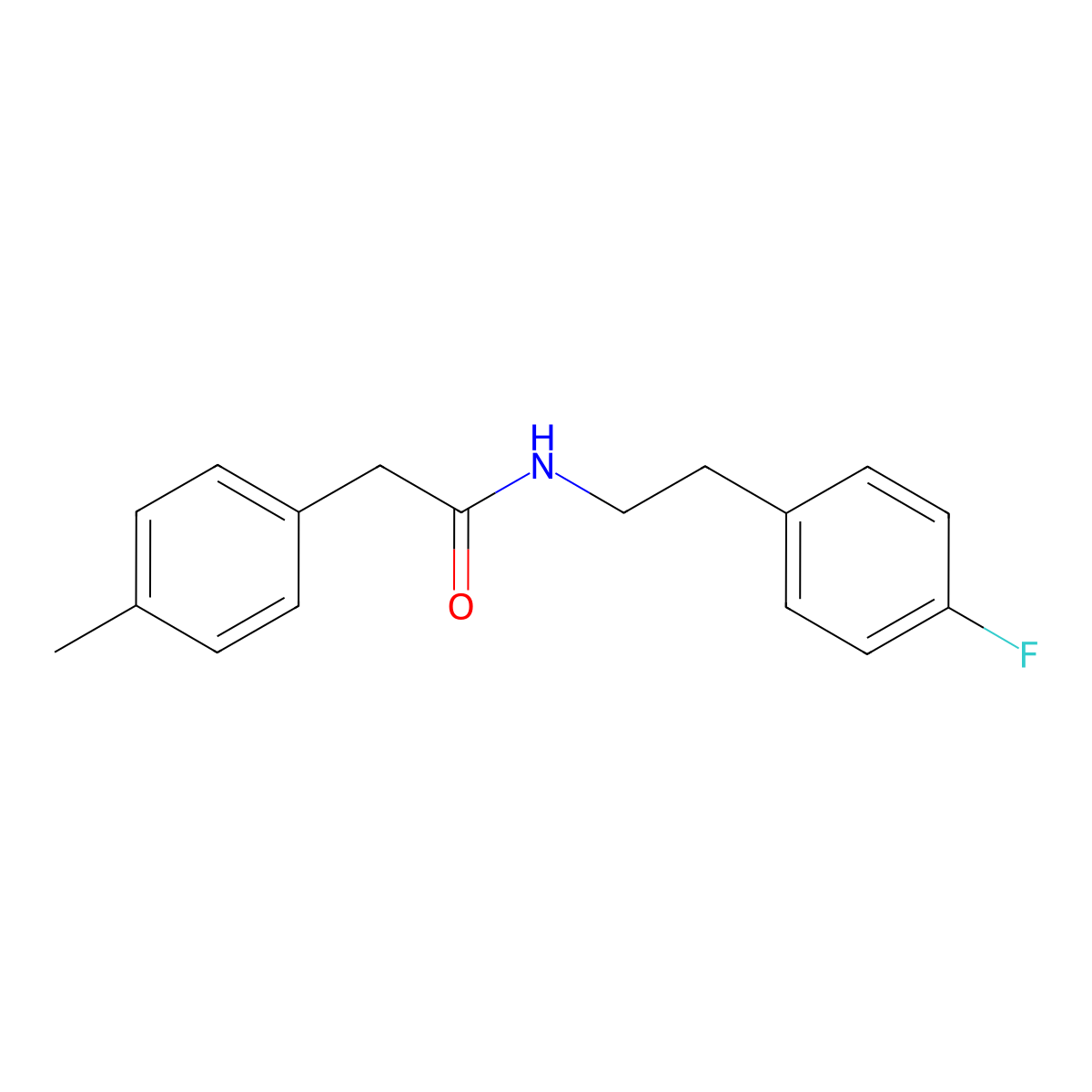 N-[2-(4-fluorophenyl)ethyl]-2-(4-methylphenyl)acetamide molecular structure, CAS 599163-26-5