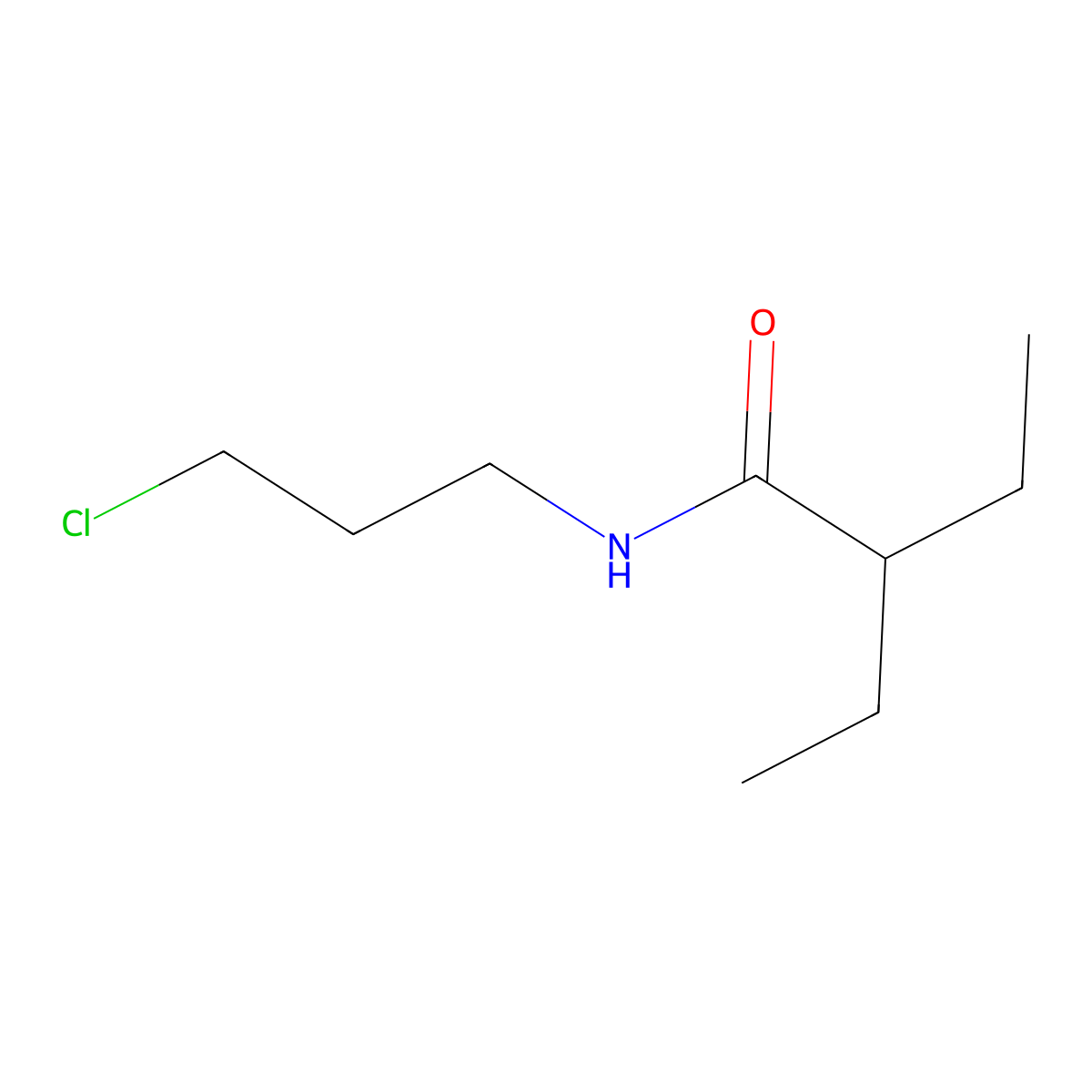 N-(3-chloropropyl)-2-ethylbutanamide molecular structure, CAS 599163-84-5