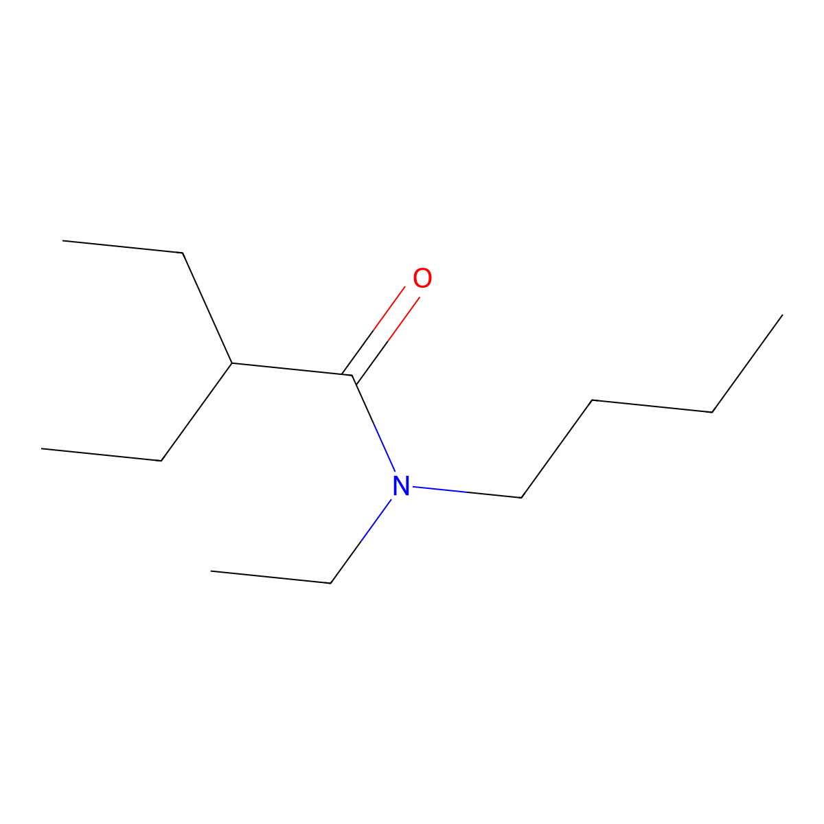 N-butyl-N,2-diethylbutanamide molecular structure, CAS 599163-98-1