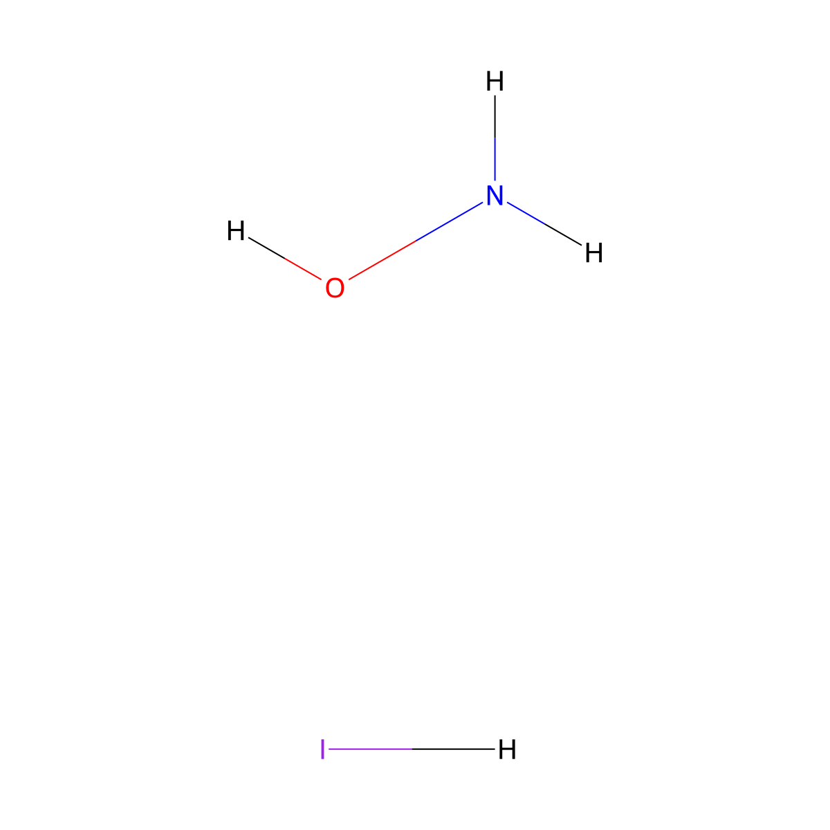 Hydroxyl amine iodide molecular structure, CAS 59917-23-6