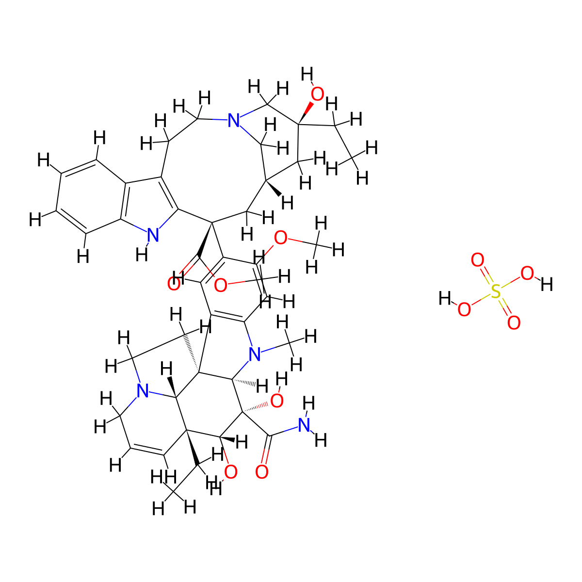 Vindesine Sulfate molecular structure, CAS 59917-39-4