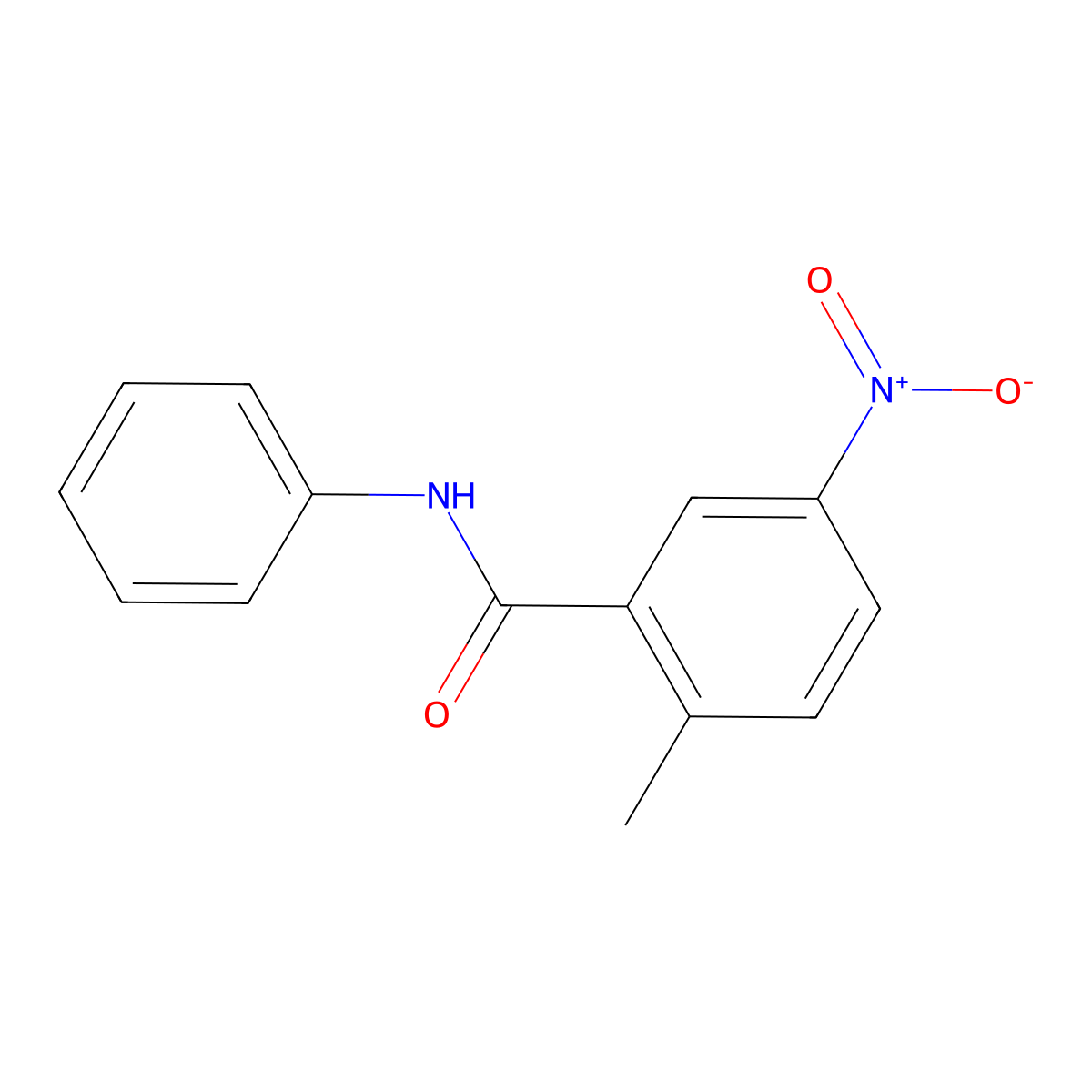 2-Methyl-5-nitro-N-phenylbenzamide molecular structure, CAS 599171-08-1