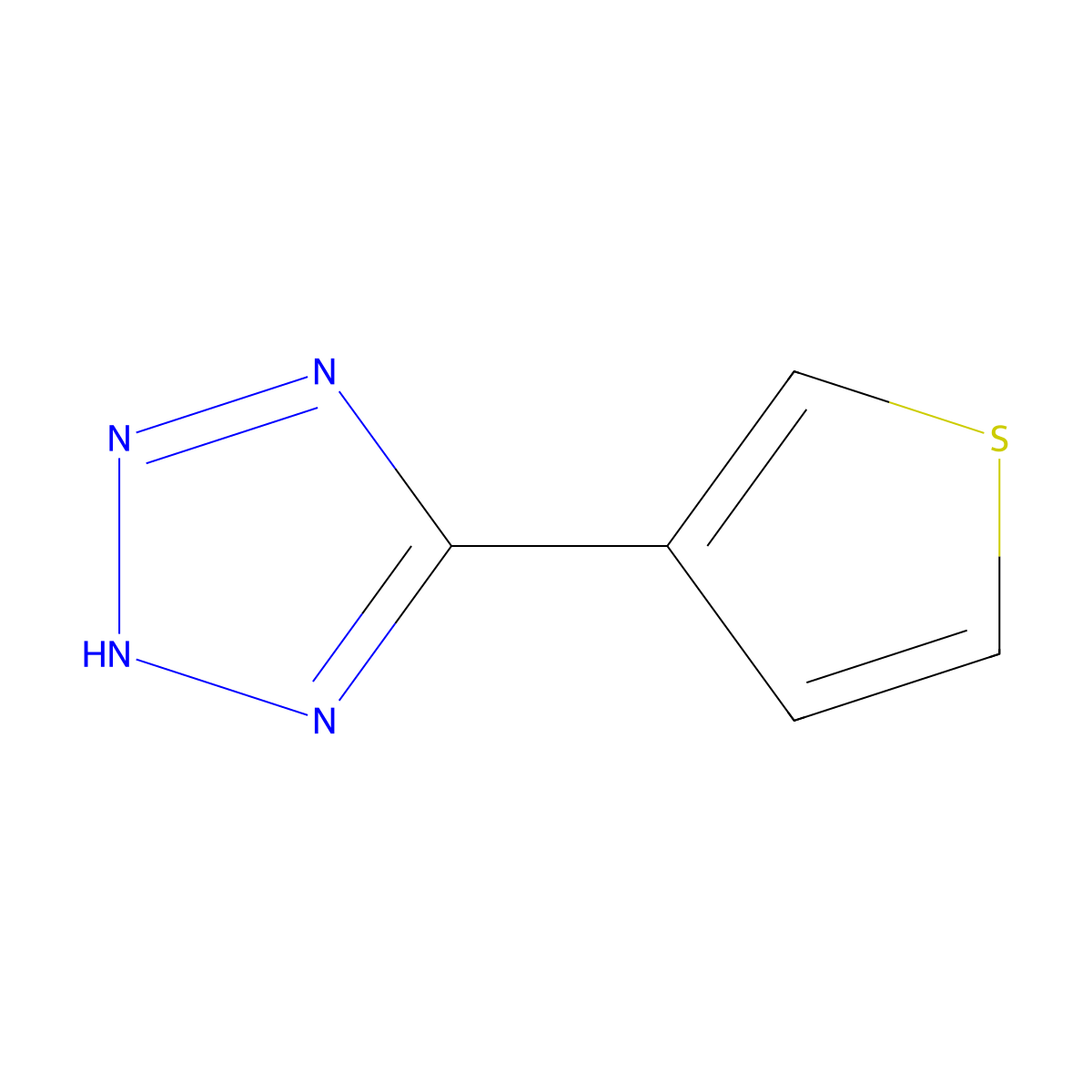 5-(thiophen-3-yl)-2H-1,2,3,4-tetrazole molecular structure, CAS 59918-86-4