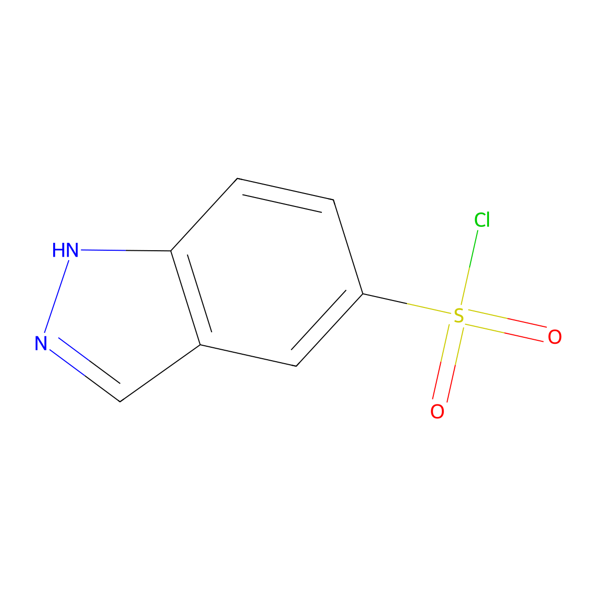 1H-Indazole-5-sulfonyl chloride molecular structure, CAS 599183-35-4