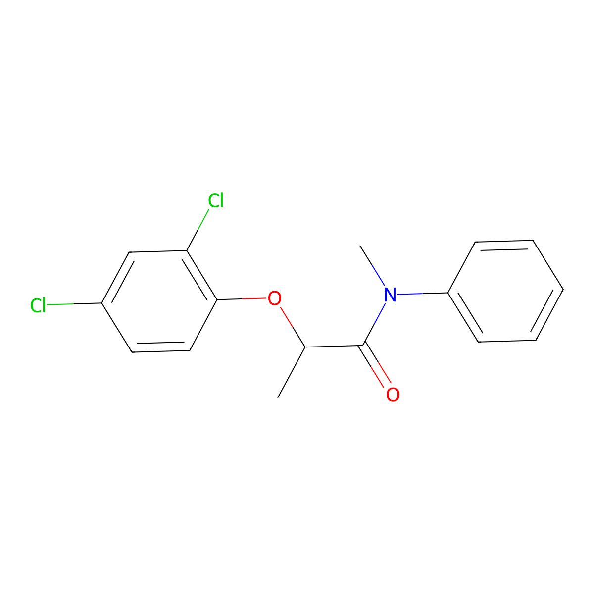 2-(2,4-dichlorophenoxy)-N-methyl-N-phenylpropanamide molecular structure, CAS 599186-40-0