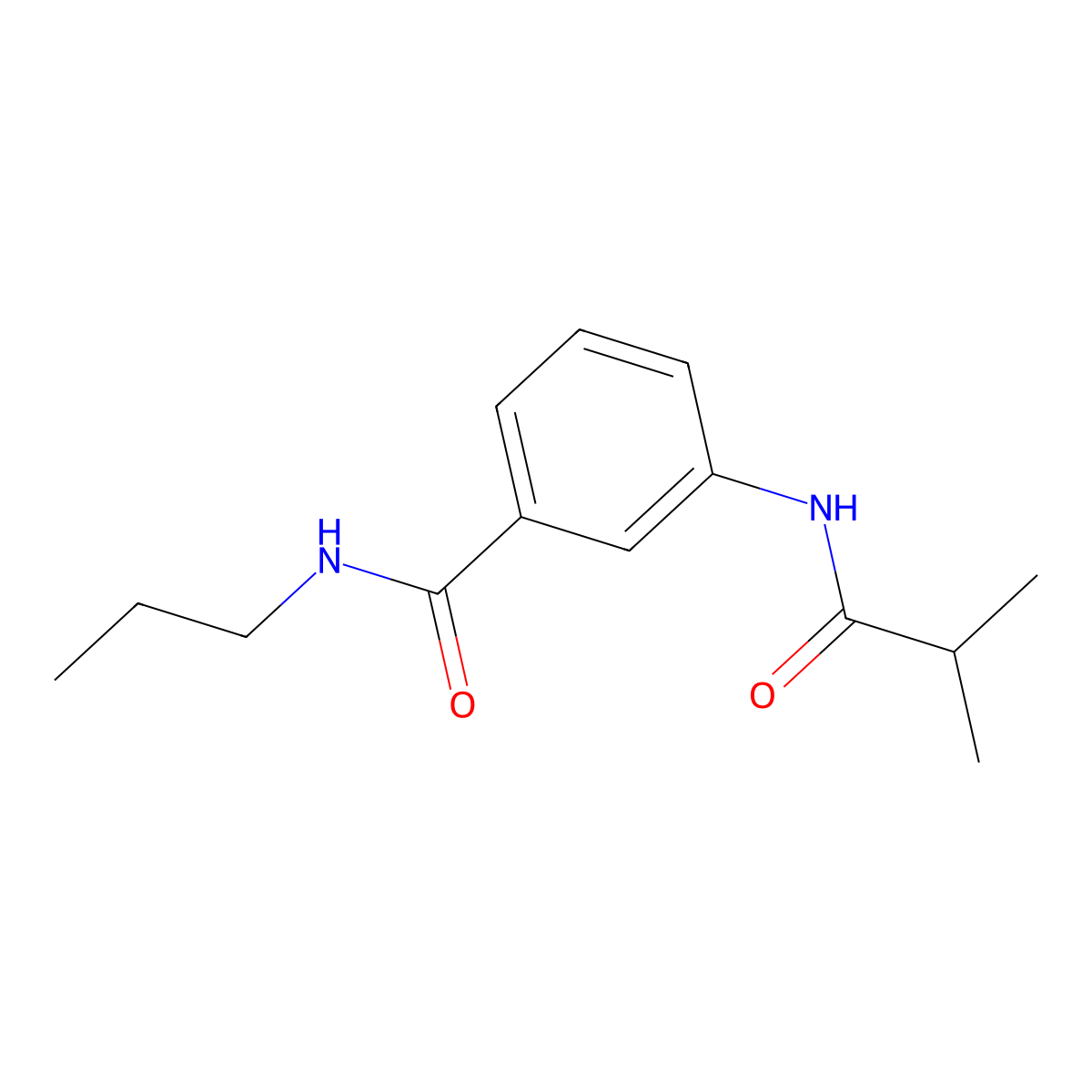 3-(2-methylpropanoylamino)-N-propylbenzamide molecular structure, CAS 599189-69-2