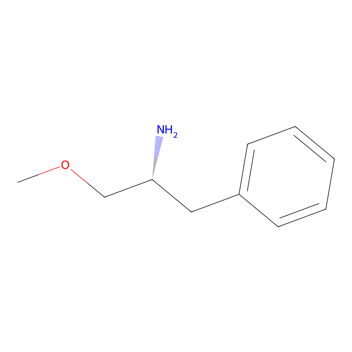 (R)-1-methoxy-3-phenylpropan-2-amine molecular structure, CAS 59919-07-2