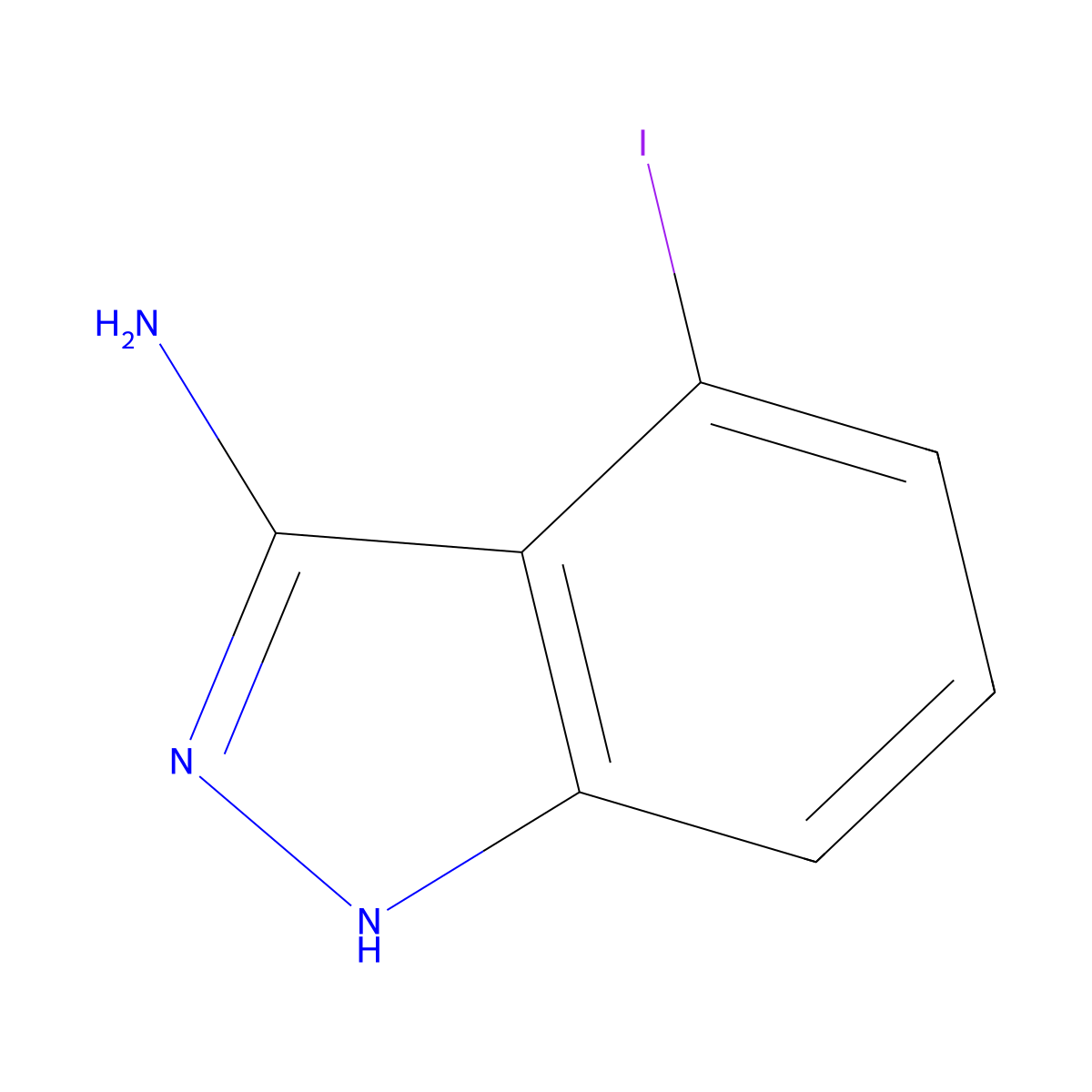 4-iodo-1H-indazol-3-amine molecular structure, CAS 599191-73-8