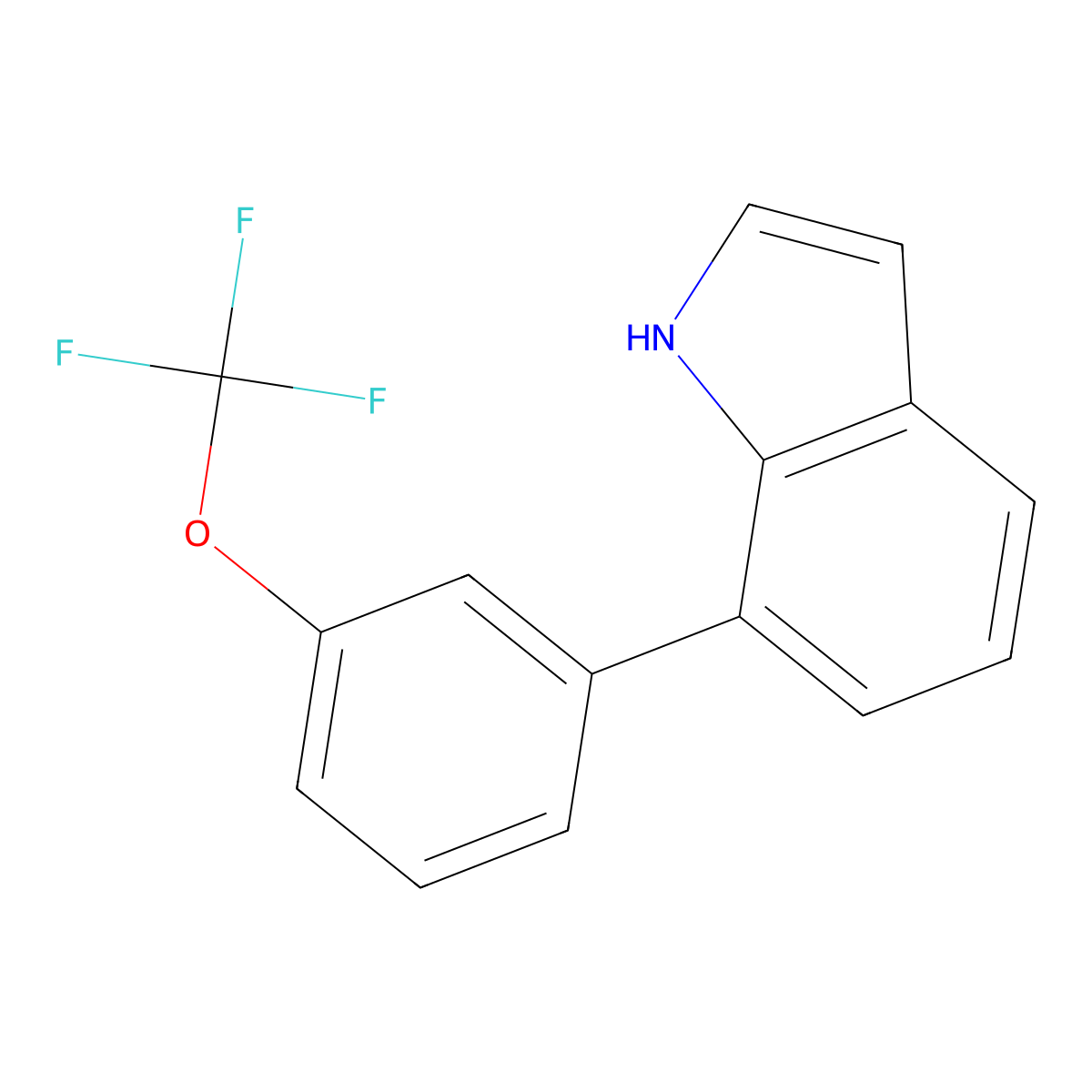 7-(3-Trifluoromethoxy-phenyl)-1H-indole molecular structure, CAS 599198-48-8