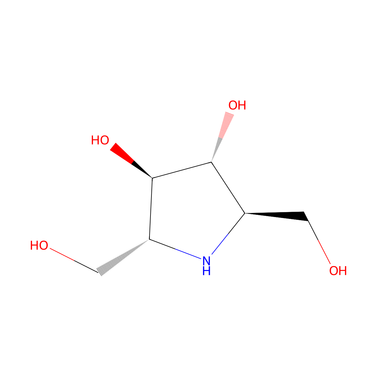 2,5-Dideoxy-2,5-Imino-D-Mannitol molecular structure, CAS 59920-31-9