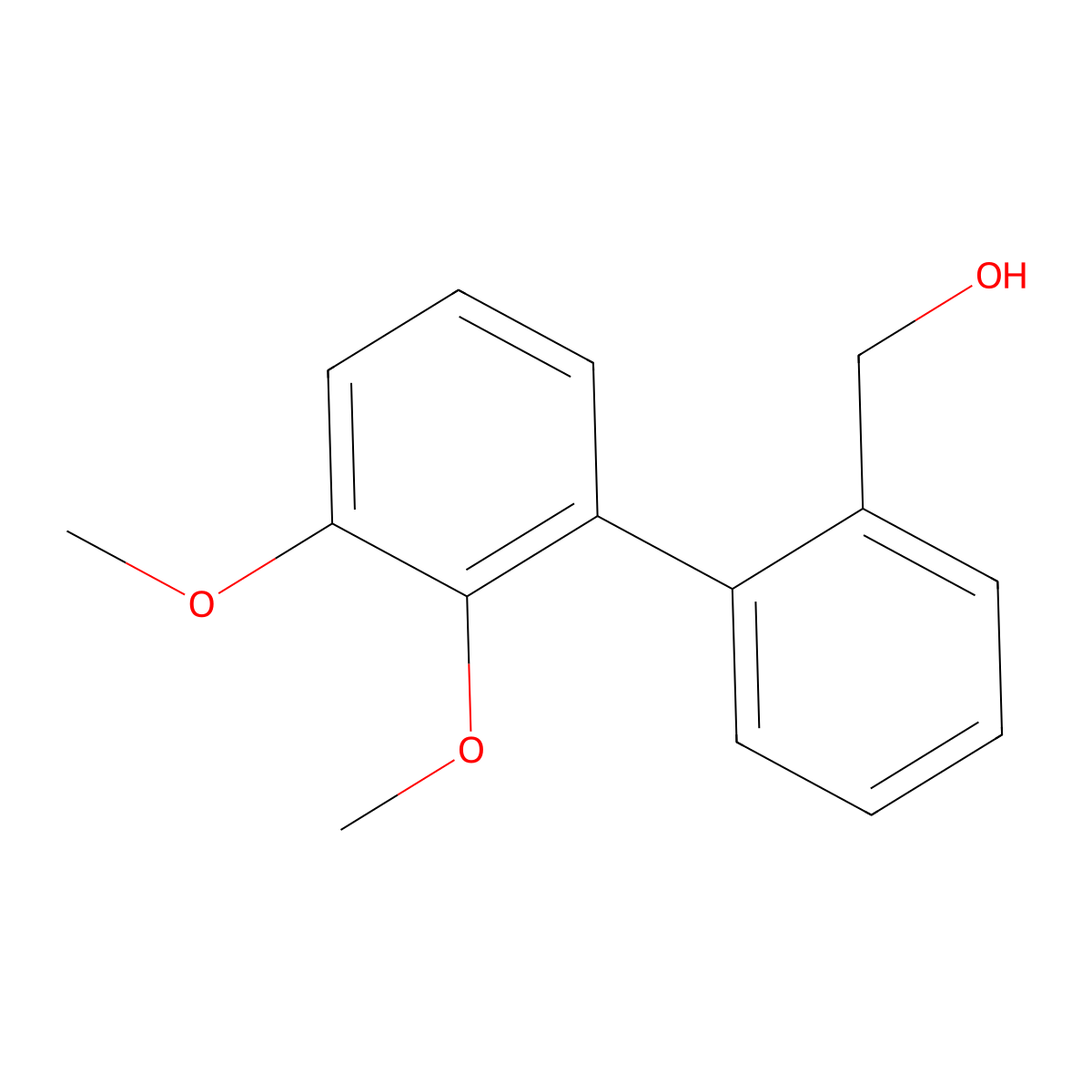 2',3'-Dimethoxy[1,1'-biphenyl]-2-methanol molecular structure, CAS 59920-56-8
