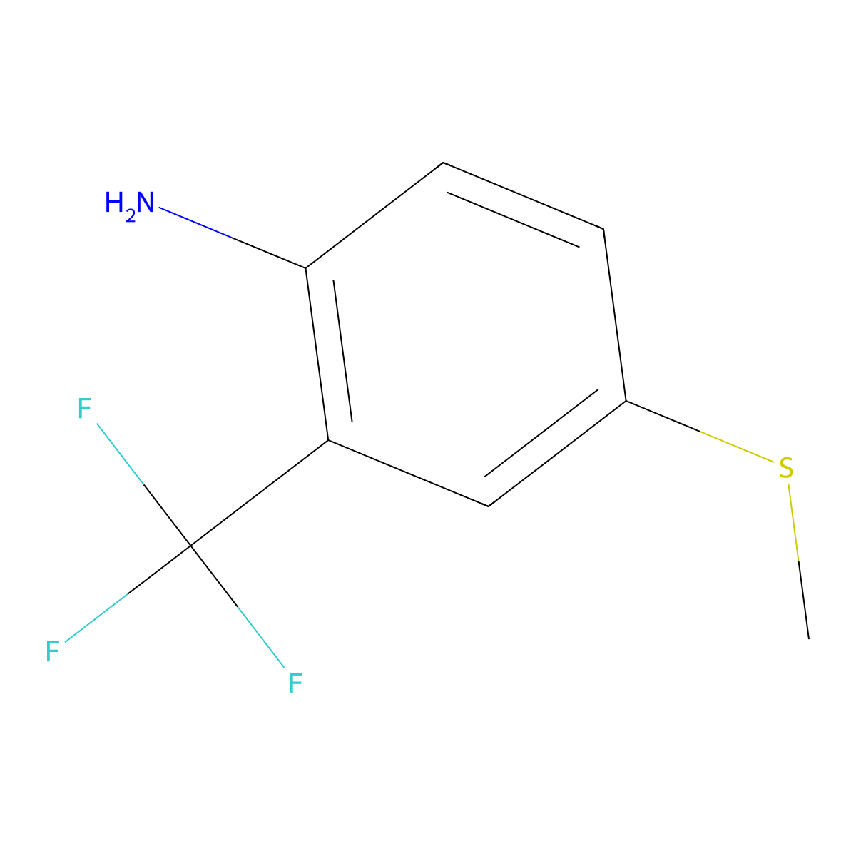 2-Amino-5-(methylthio)benzotrifluoride molecular structure, CAS 59920-85-3