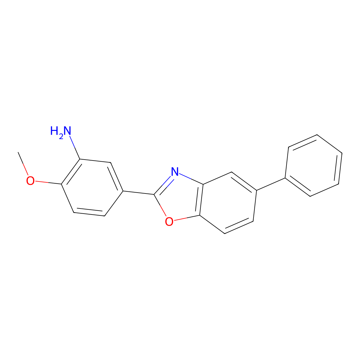 2-(3-Amino-4-methoxyphenyl)-5-phenylbenzoxazole molecular structure, CAS 599201-51-1