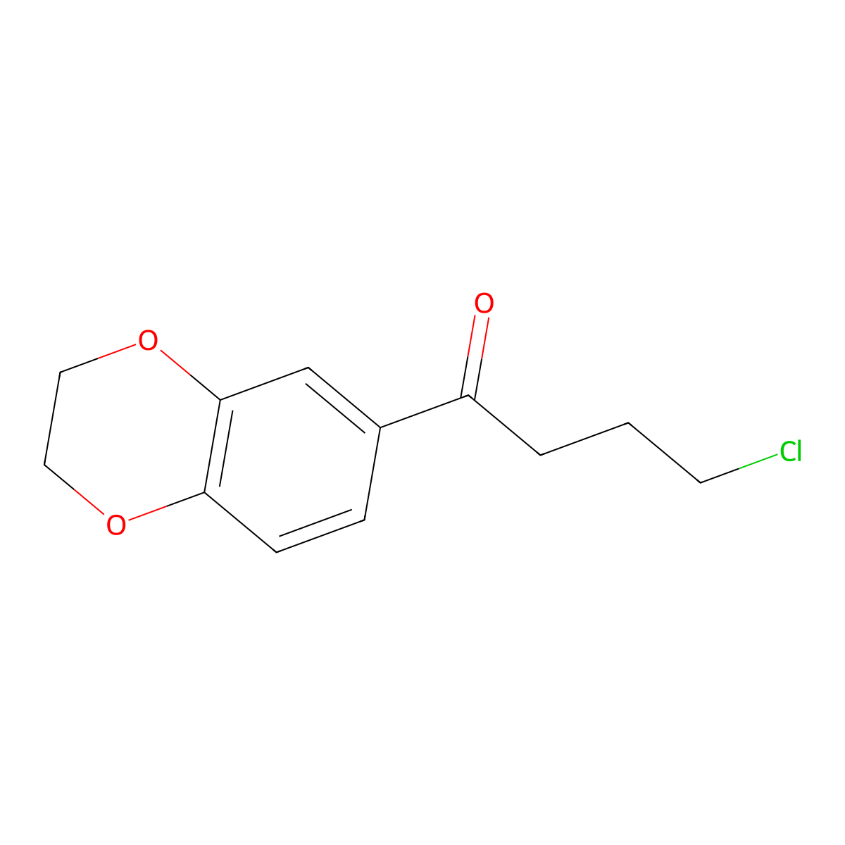 4-Chloro-1-(2,3-dihydro-1,4-benzodioxin-6-yl)butan-1-one molecular structure, CAS 59922-00-8