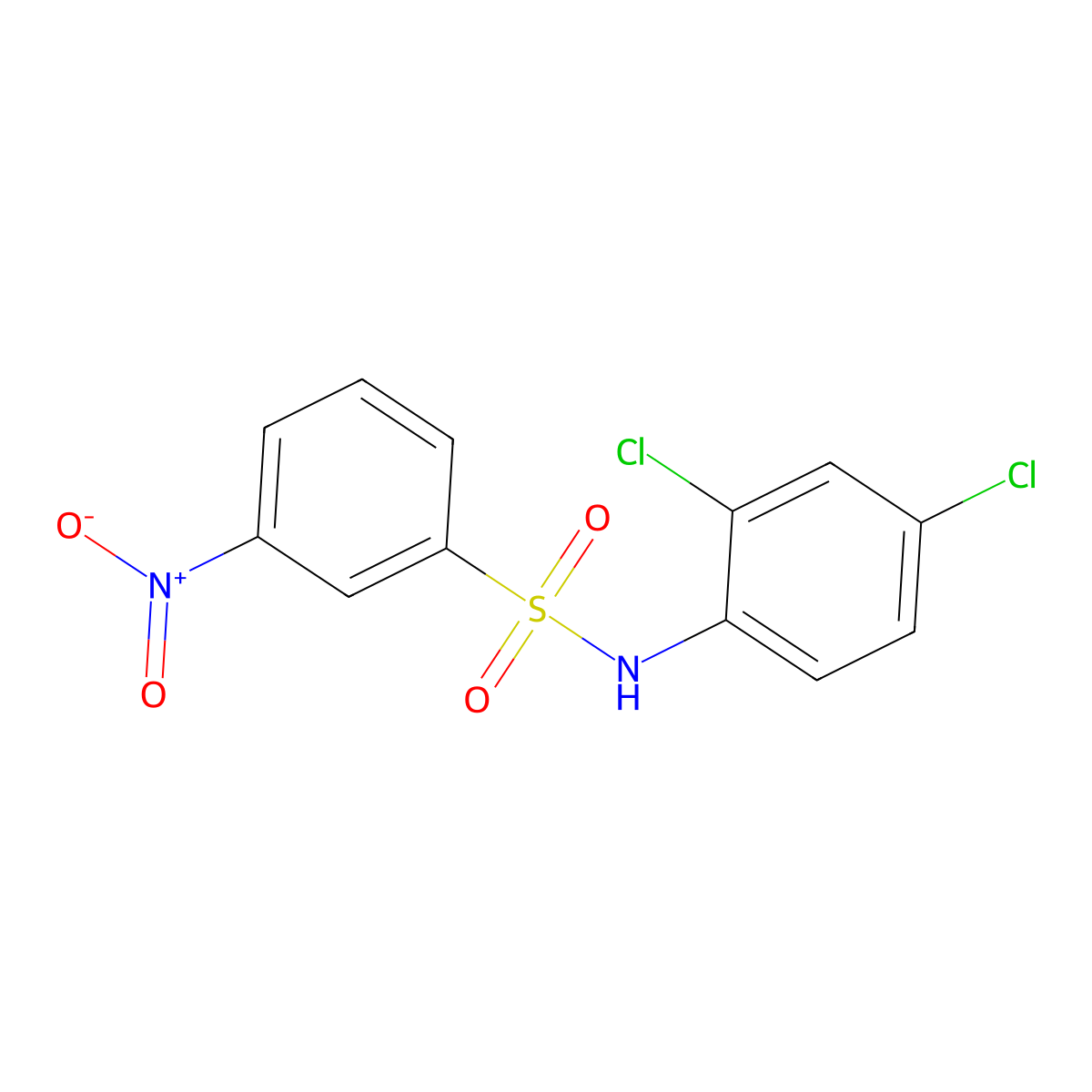 N-(2,4-dichlorophenyl)-3-nitrobenzenesulfonamide molecular structure, CAS 59923-18-1