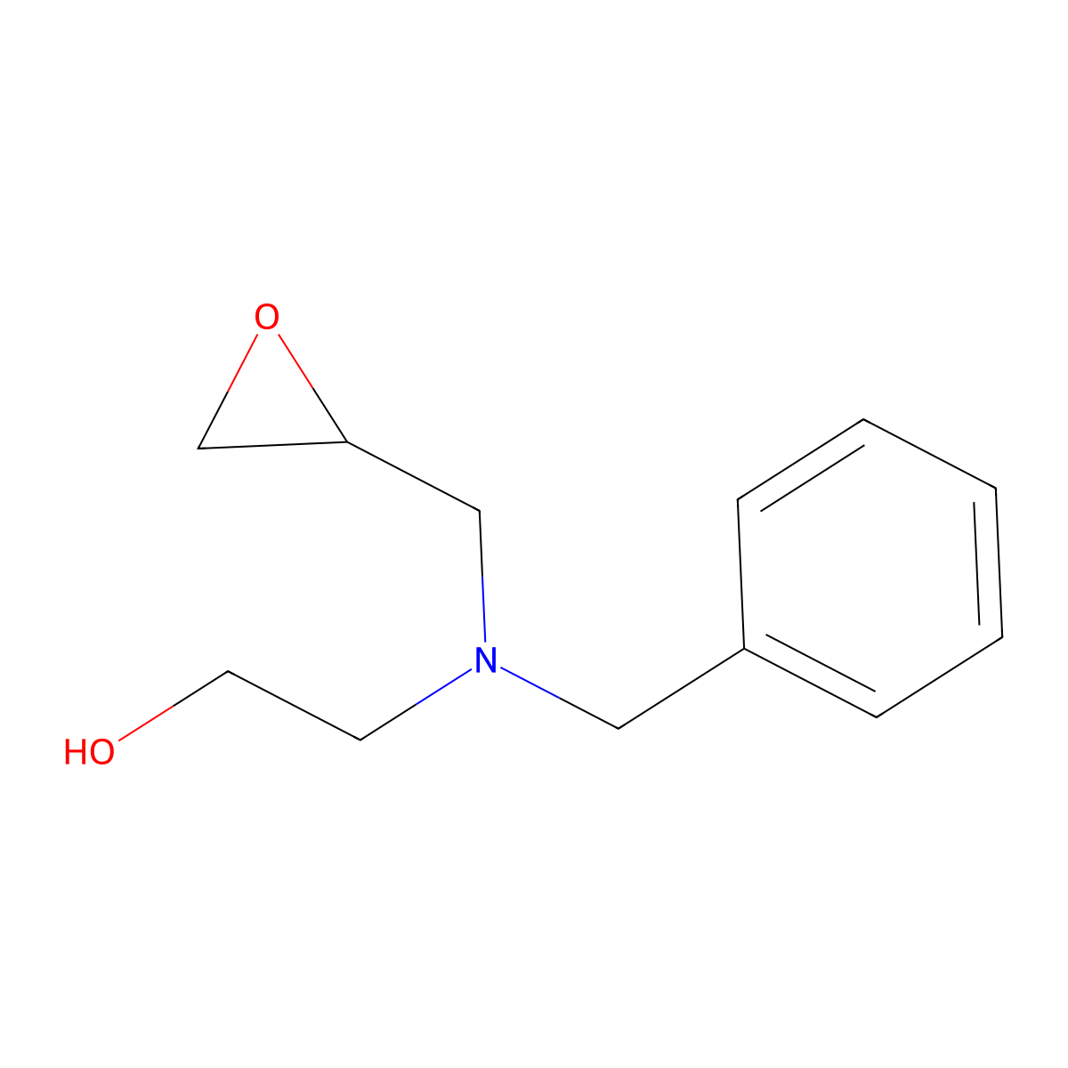 2-{Benzyl[(oxiran-2-yl)methyl]amino}ethan-1-ol molecular structure, CAS 59923-51-2